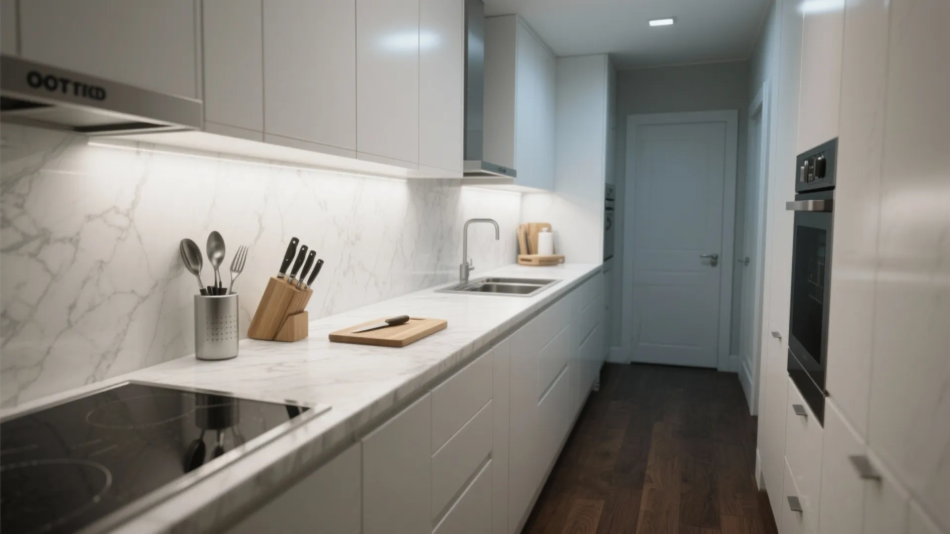 2. Use continuous countertop color