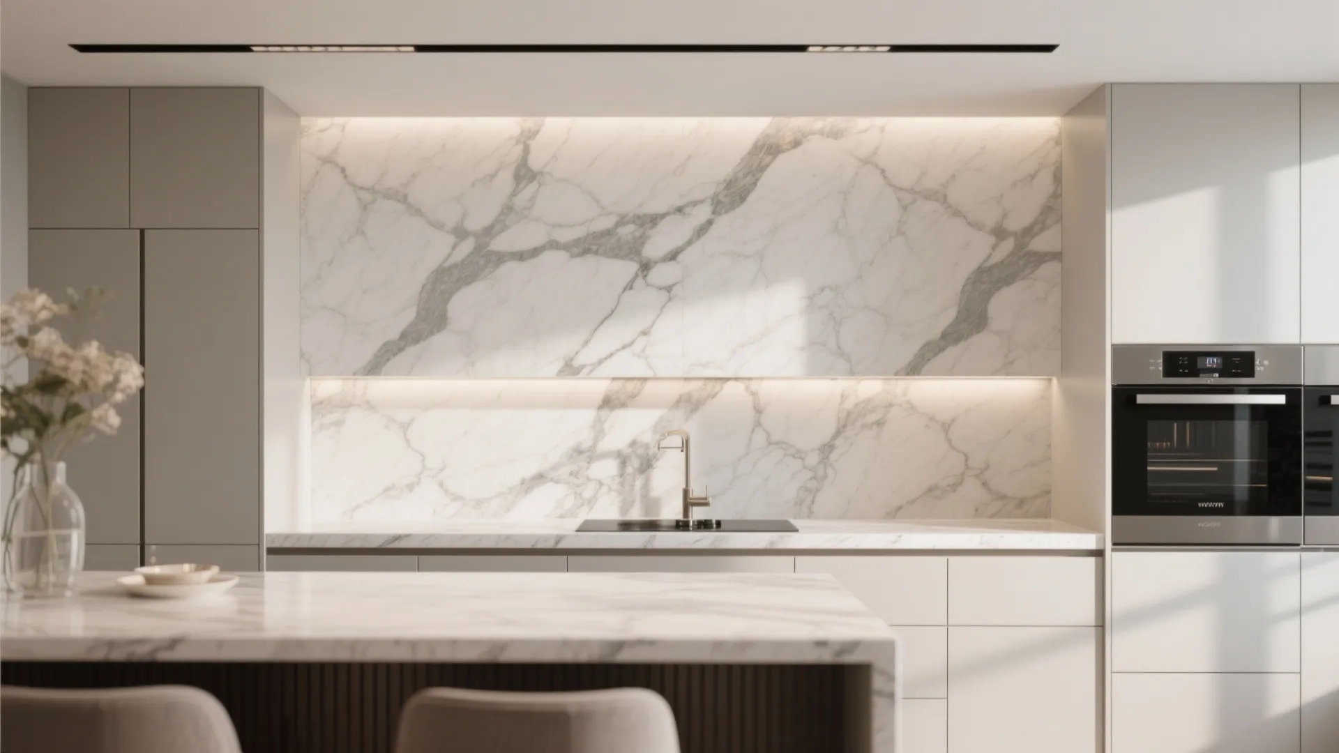 8. Continuous Slab Backsplash