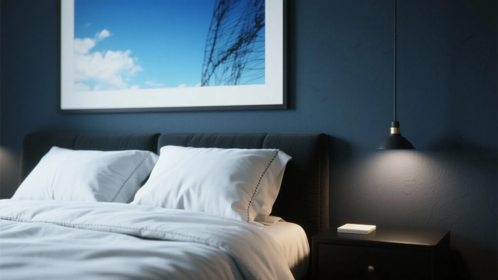 4. High-Contrast Bedding and Art