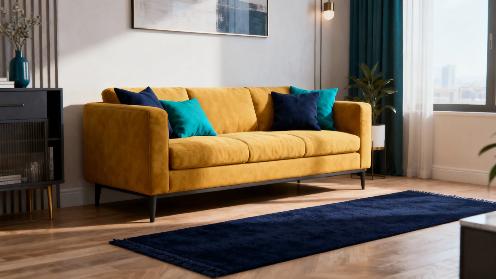 2. Contrast with cool accents