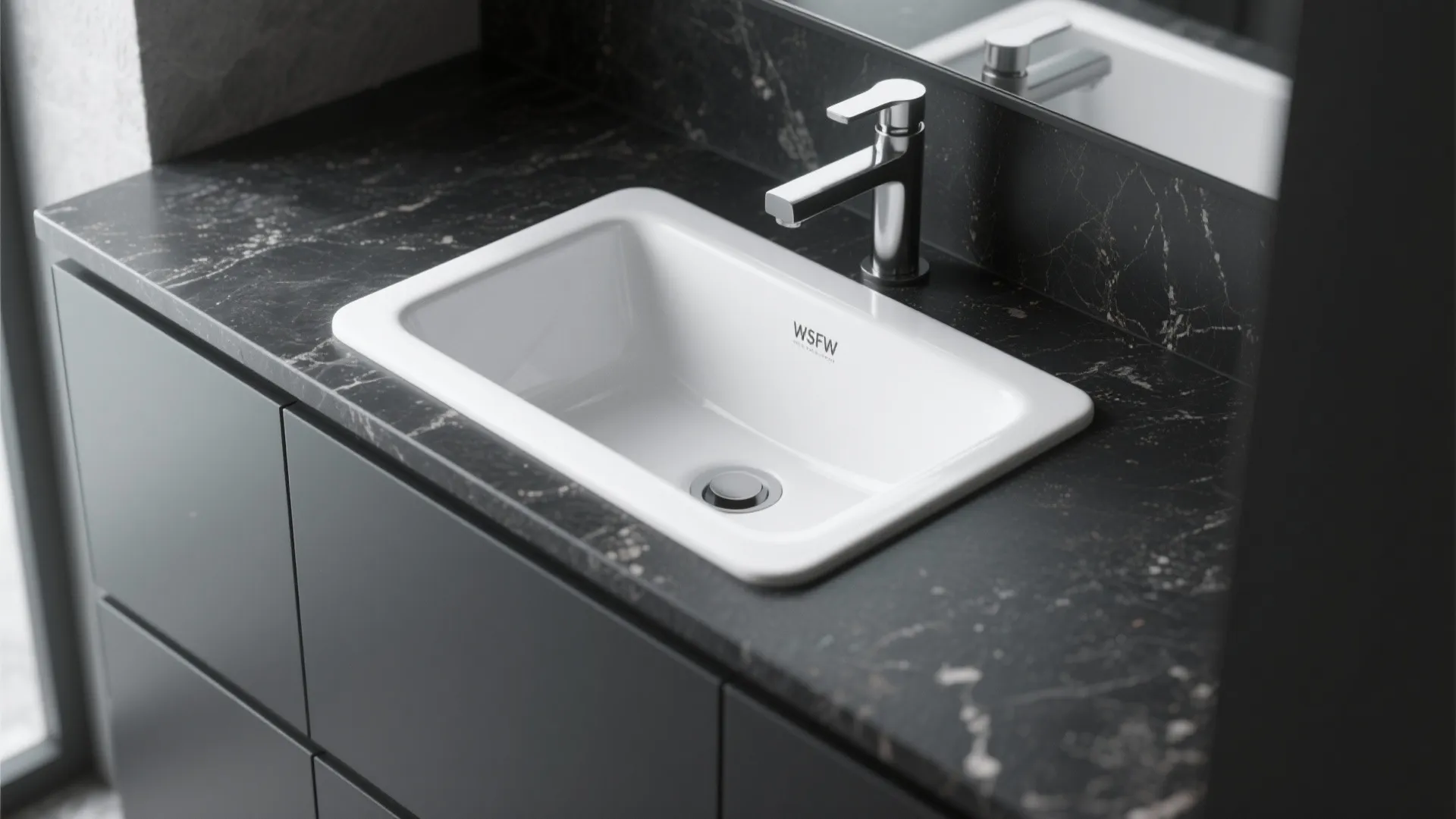 1. Contrast with Dark Countertops