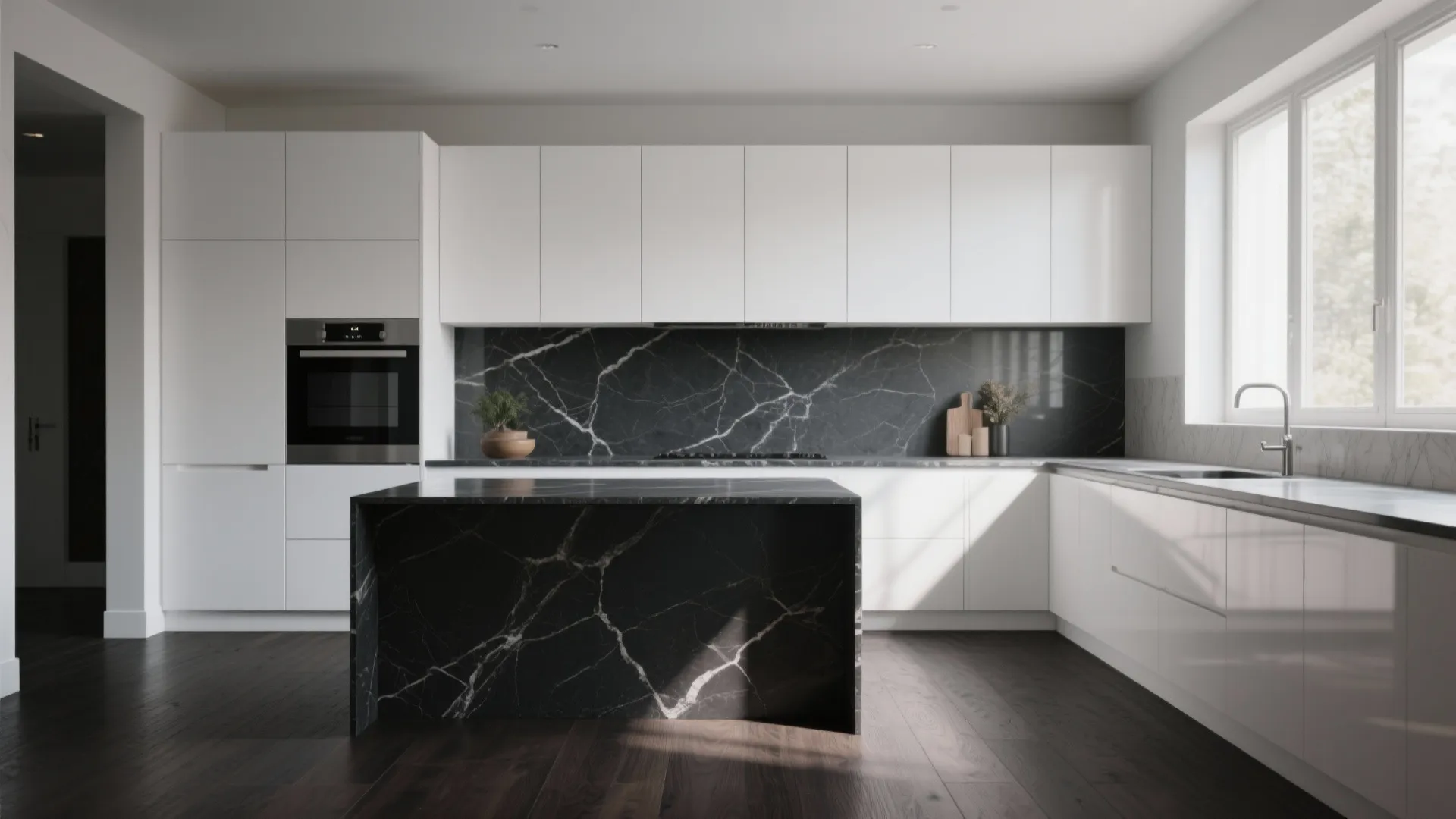 4. Contrast with Dark Flooring or Countertops