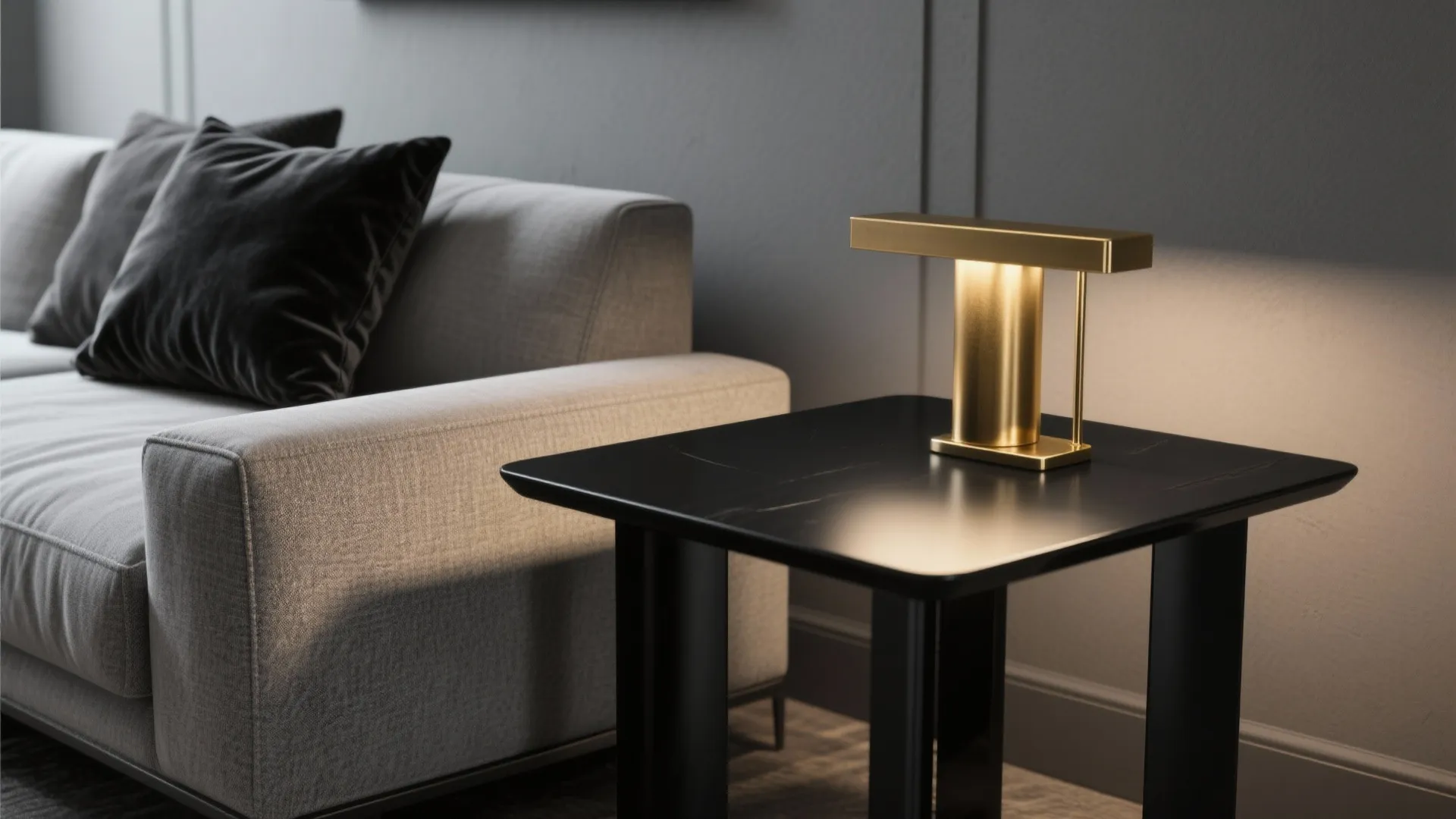 Dial Up Contrast: Matte Black, Brass, and Charcoal Accents