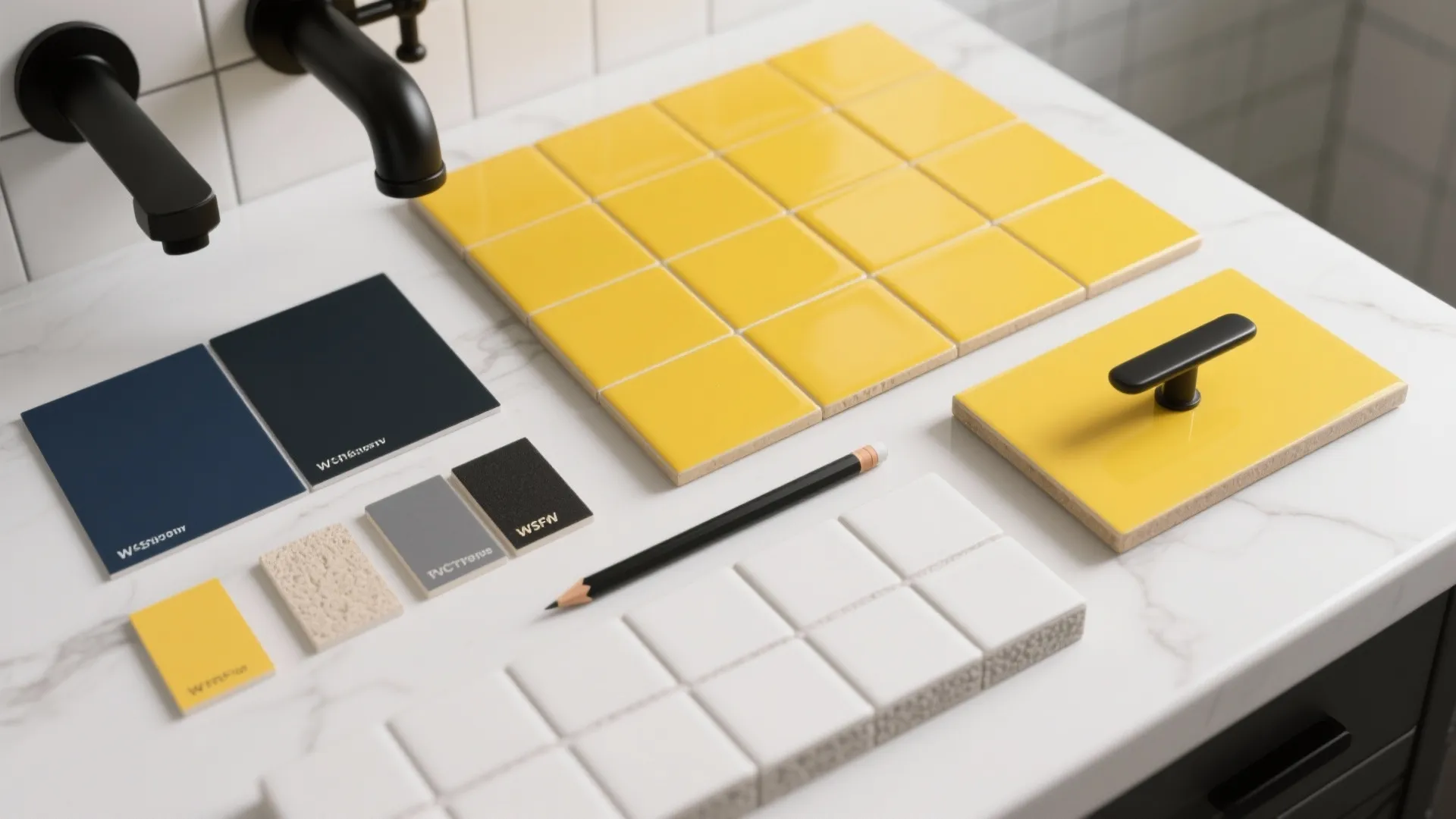 High-Contrast Pairings: Yellow with Charcoal or Navy