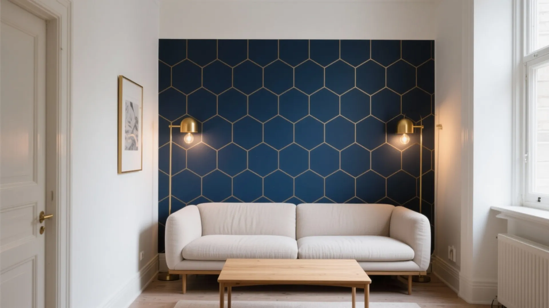 High-Contrast Honeycomb Feature Wall