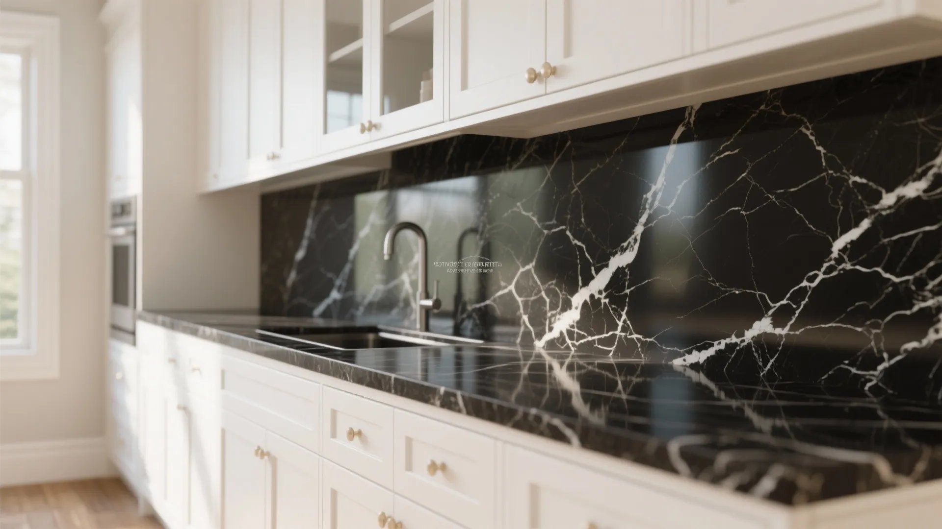 1. Contrast with light cabinetry