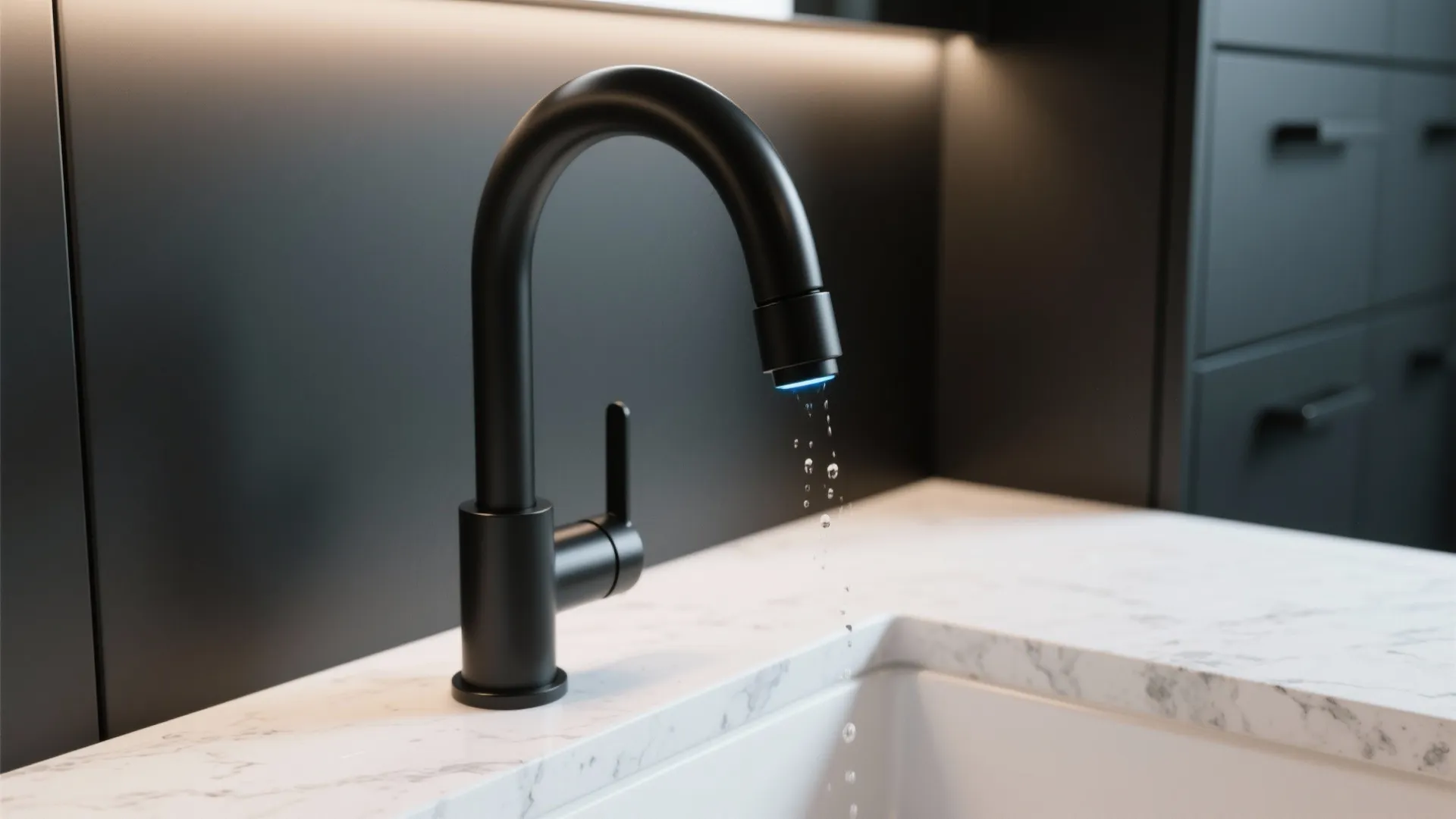 1. Contrast with light countertops