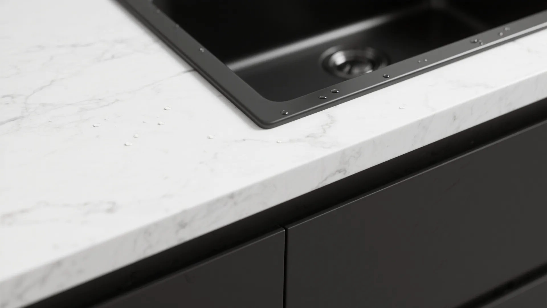 1. Contrast with Light Countertops