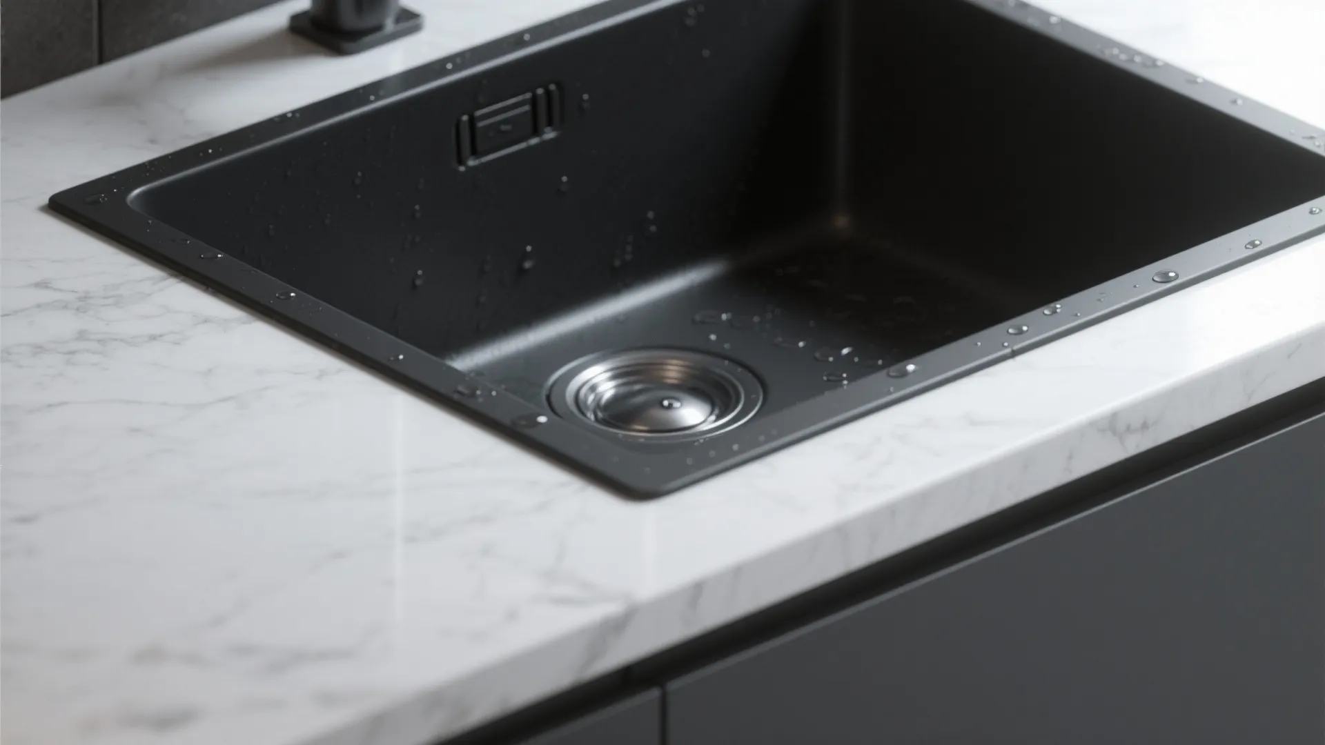 1. Contrast with Light Countertops