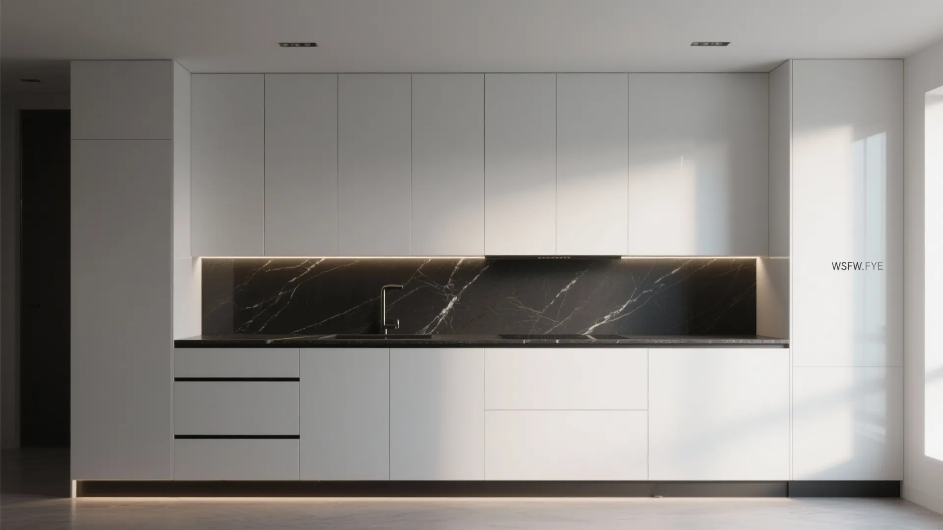 4. Use contrast and continuous lines for a sleek look