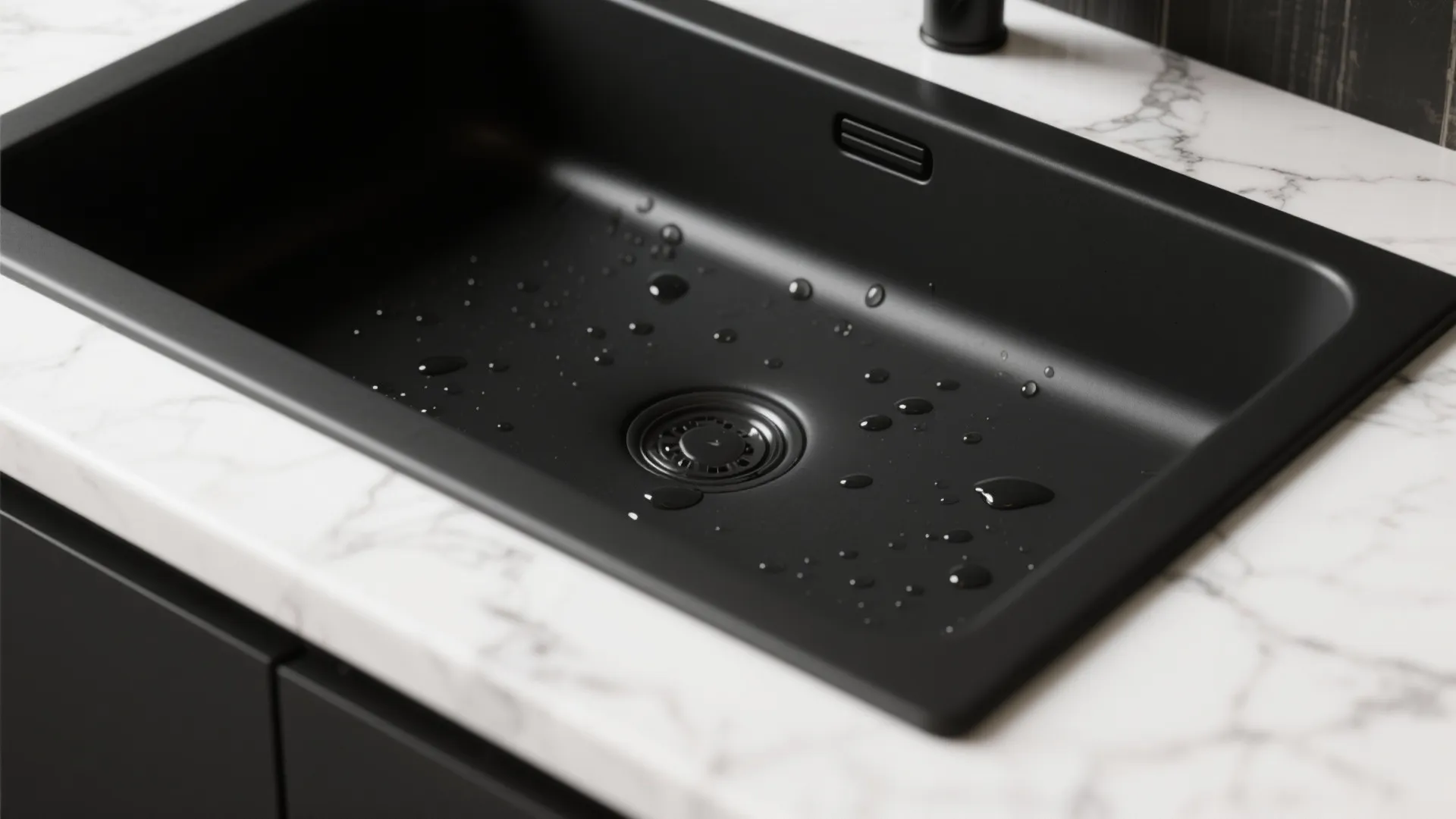 1. Contrast with Marble Countertops