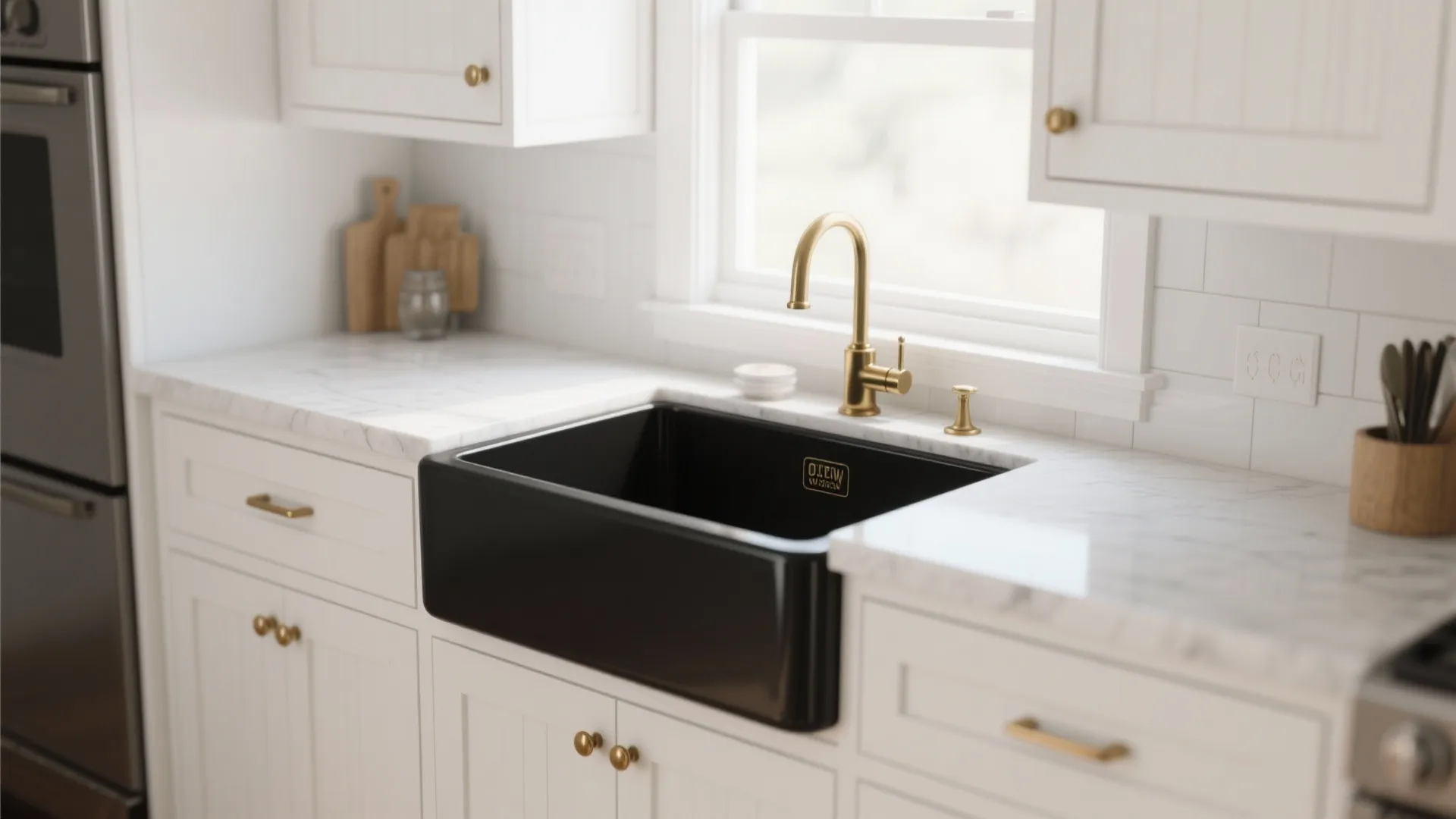 1. Contrast with Light Shaker Cabinets