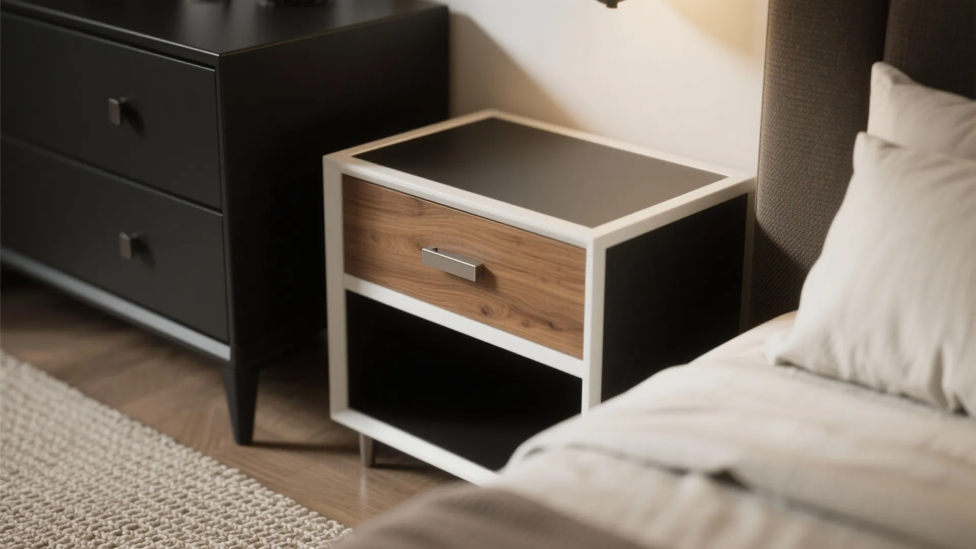 1. High-contrast trim and layered textures