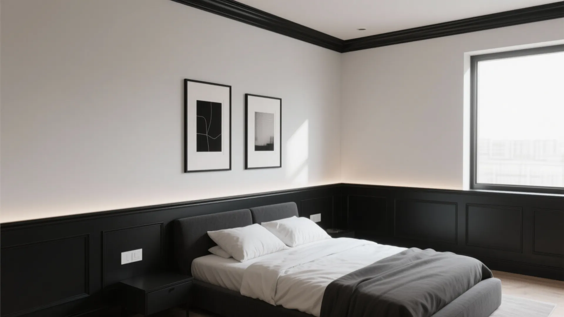 2. High-contrast trim and frames