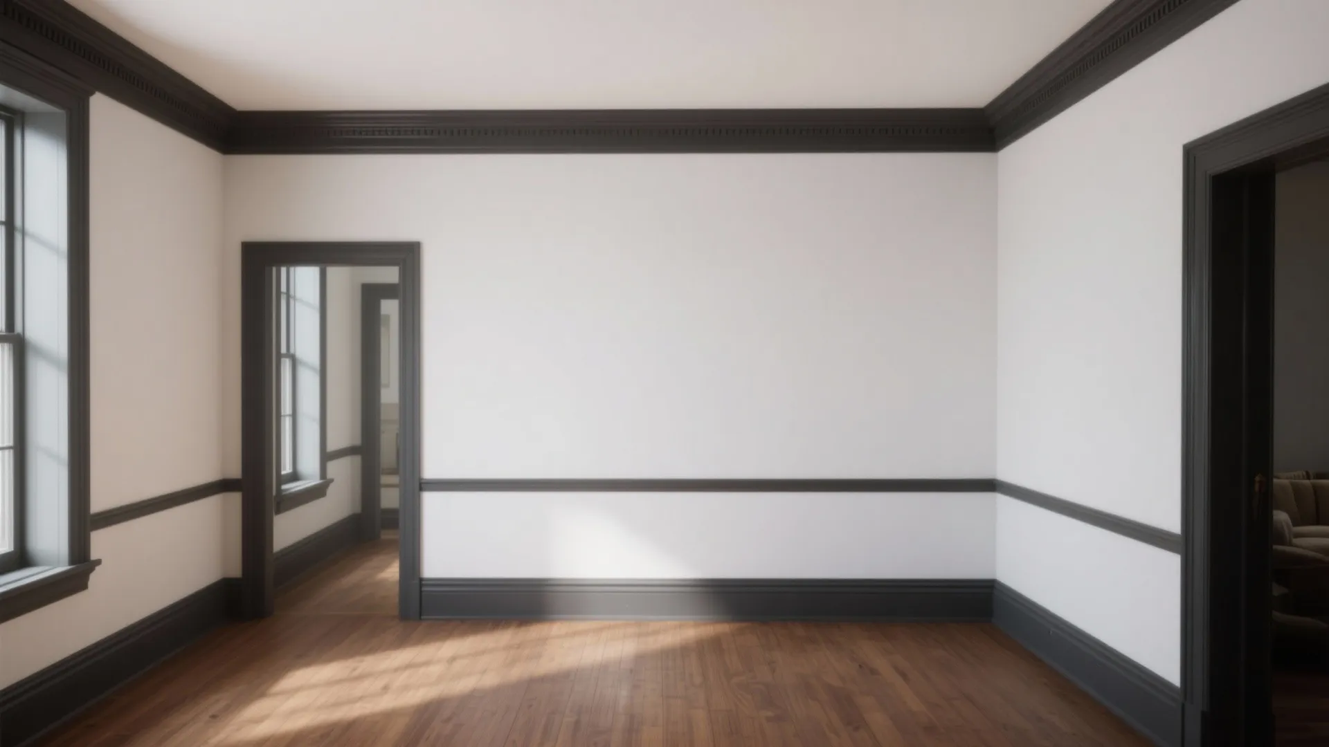 3. High-Contrast Trim and Moldings