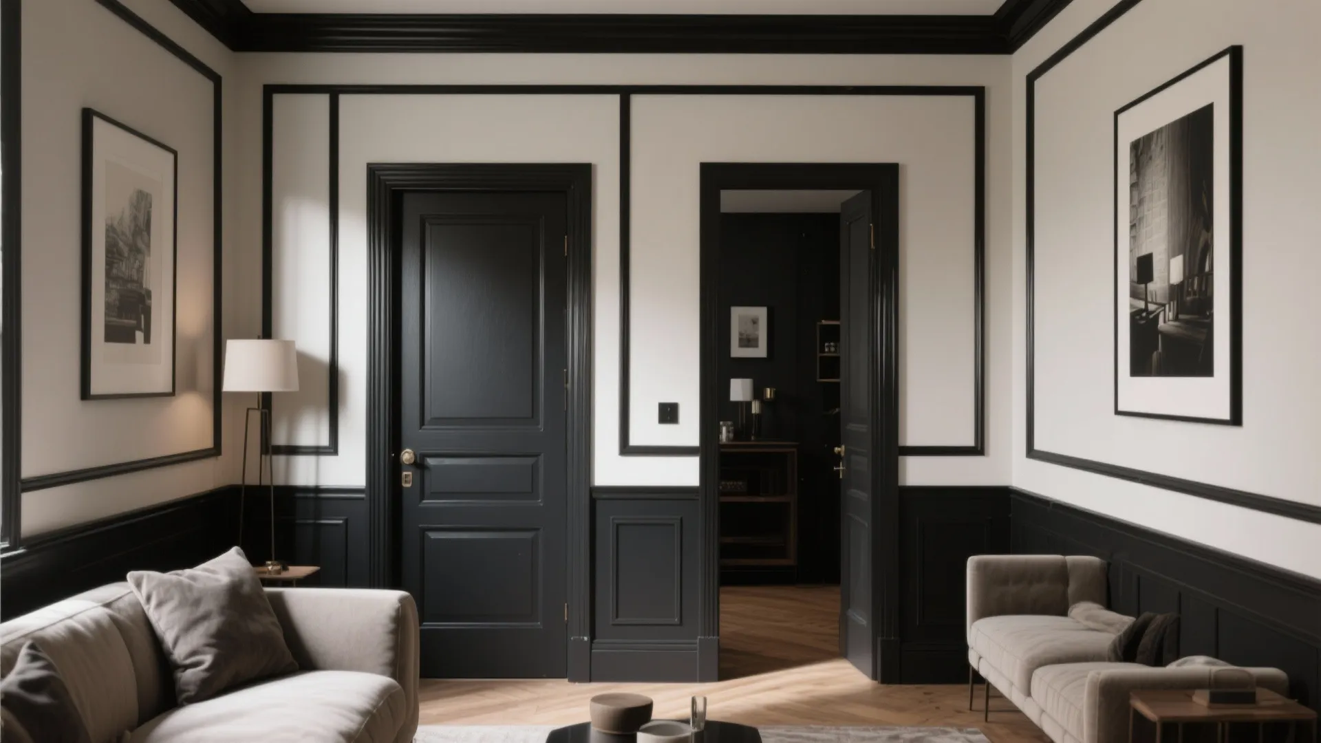 5. High-Contrast Statement with Painted Trim