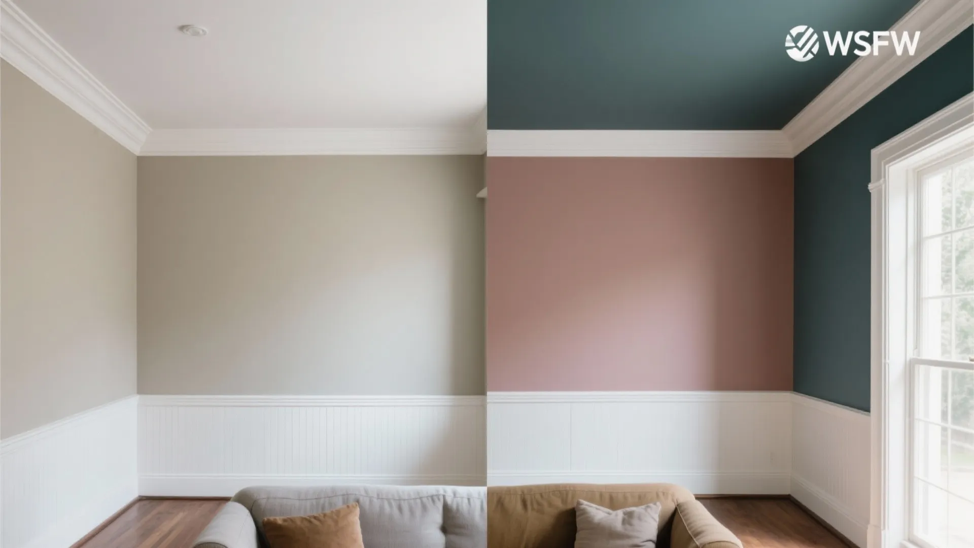 High-Contrast Trim and a Painted Ceiling