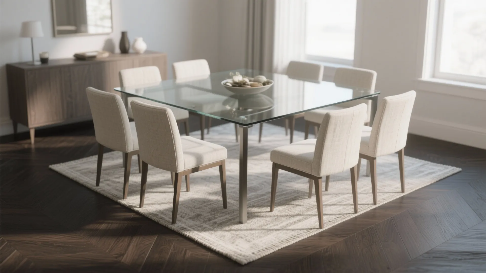 2. Contrast with Light Upholstery and Rugs