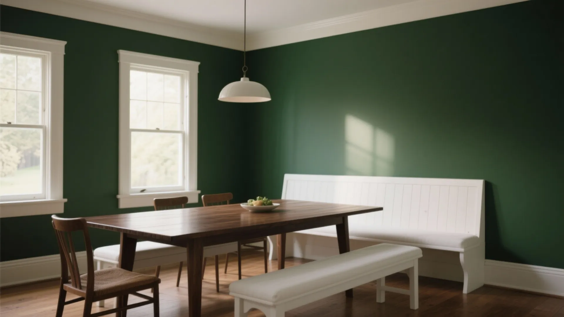 3. Use contrast to highlight the bench