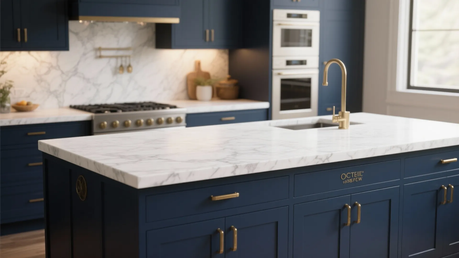 4. Contrasting Base Colors to Showcase the Marble