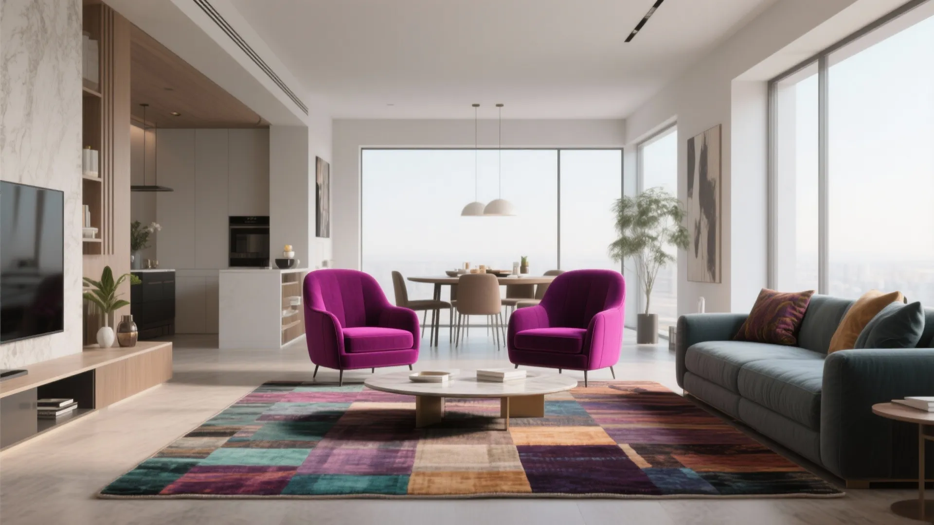 3. Use contrasting colors to define zones