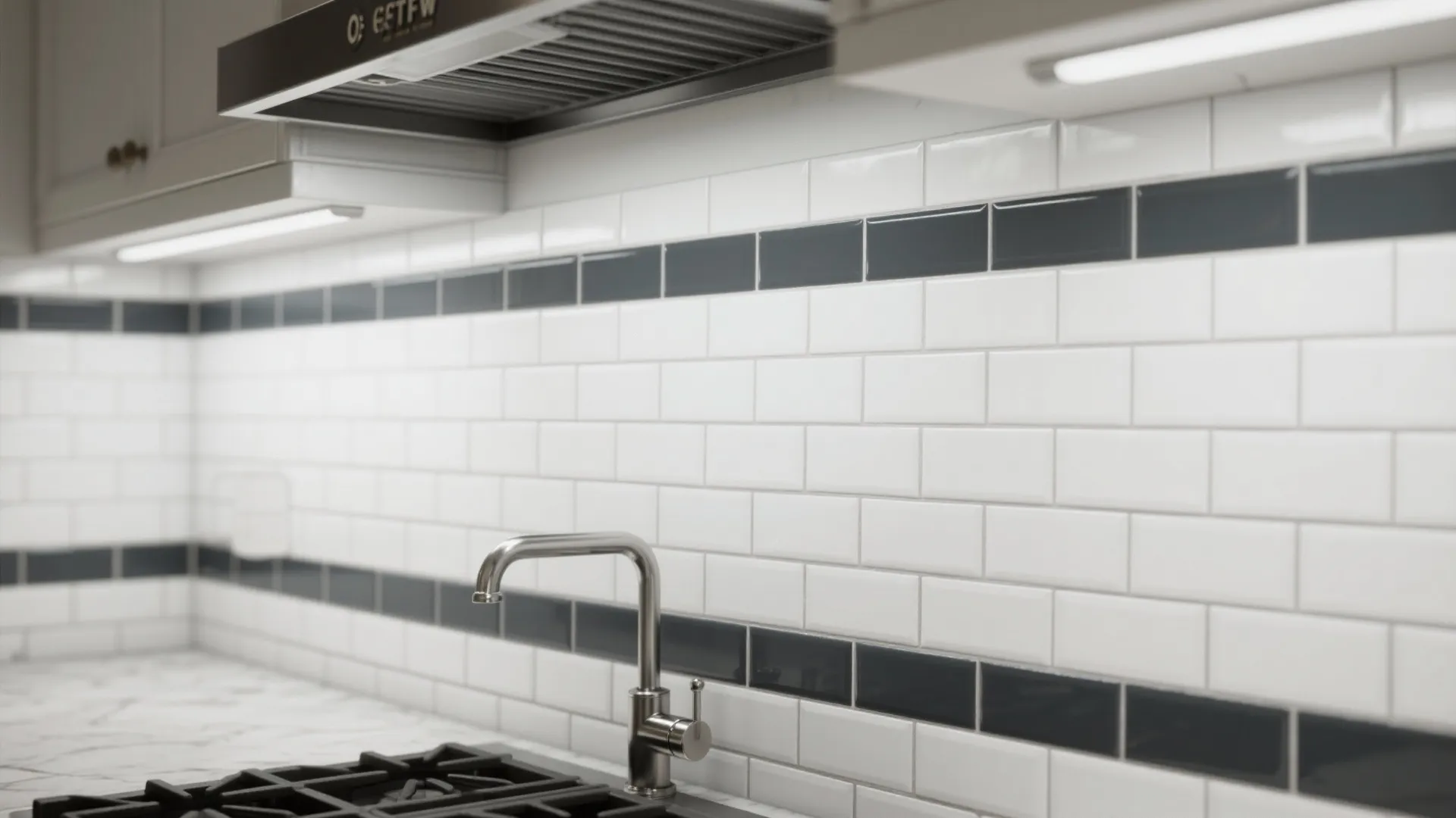 2. Contrasting grout for an intentional grid