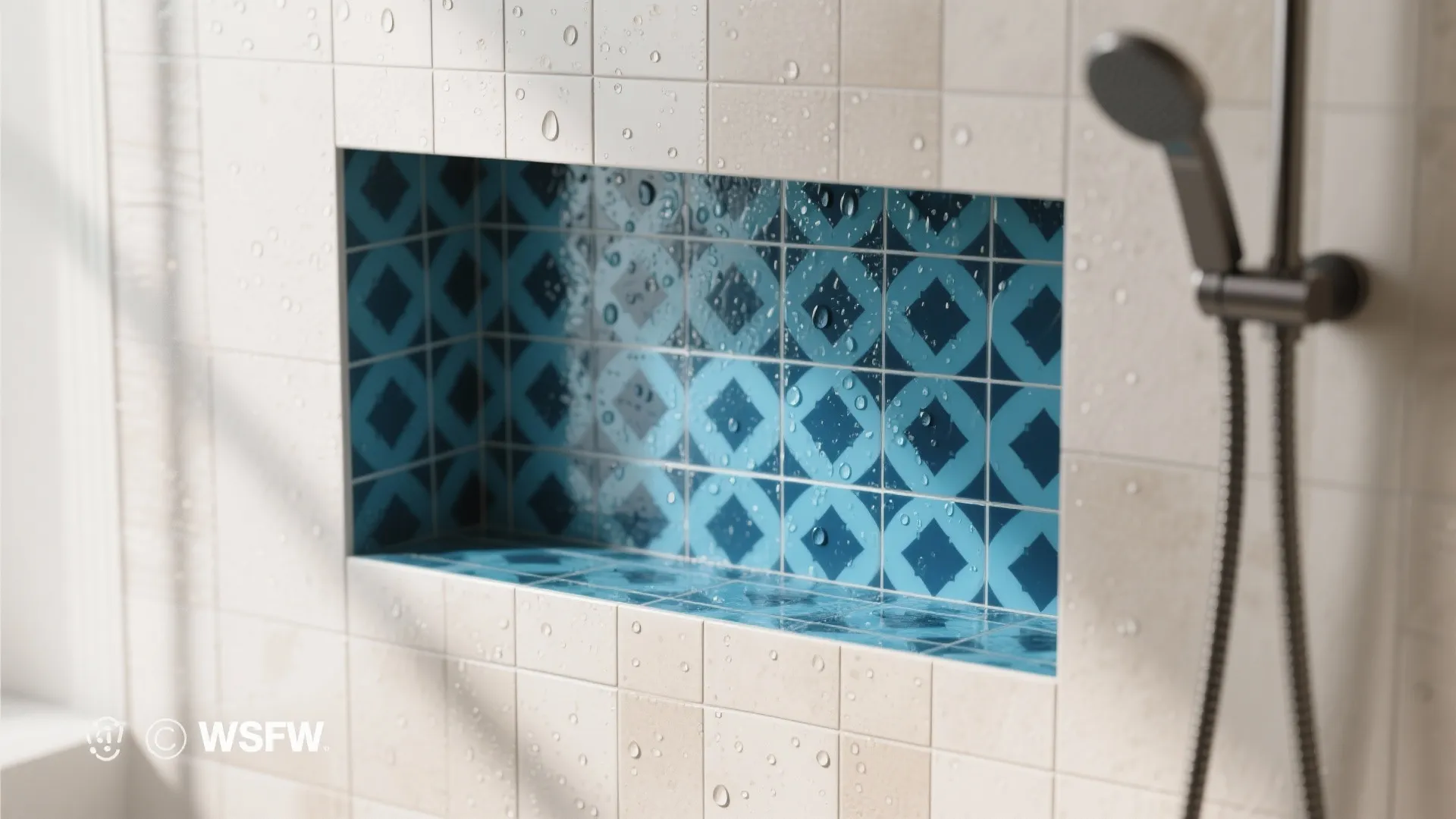 7. Contrasting Shower Niche