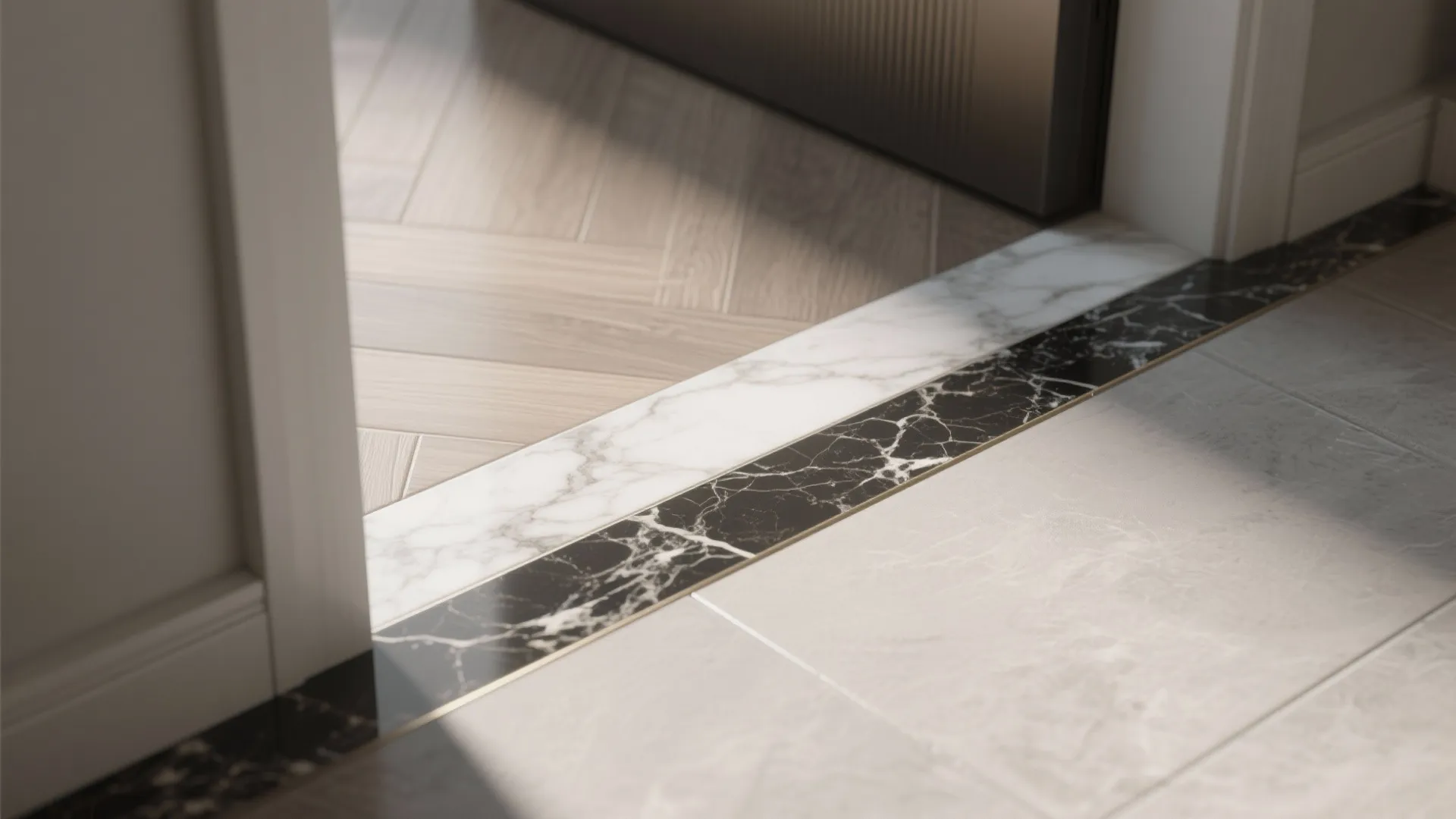 2. Contrasting marble strip for a design accent