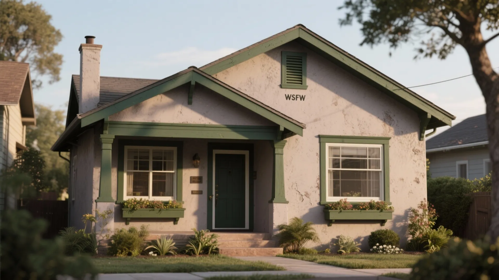 2. Highlight architectural details with contrasting trim