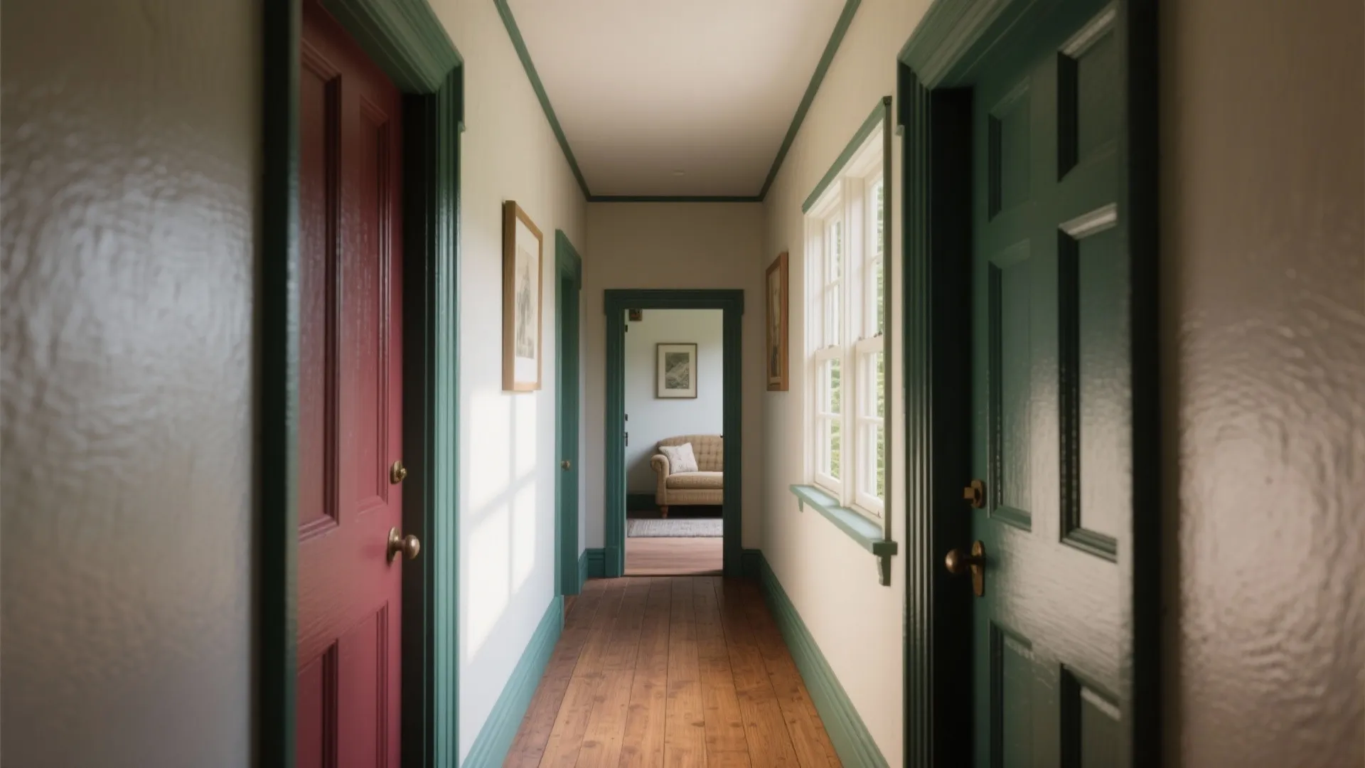 2. Use contrasting trim to define small rooms