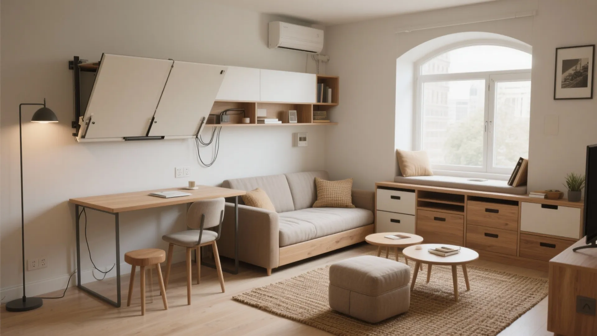 Multi-Functional Furniture and Convertible Zones