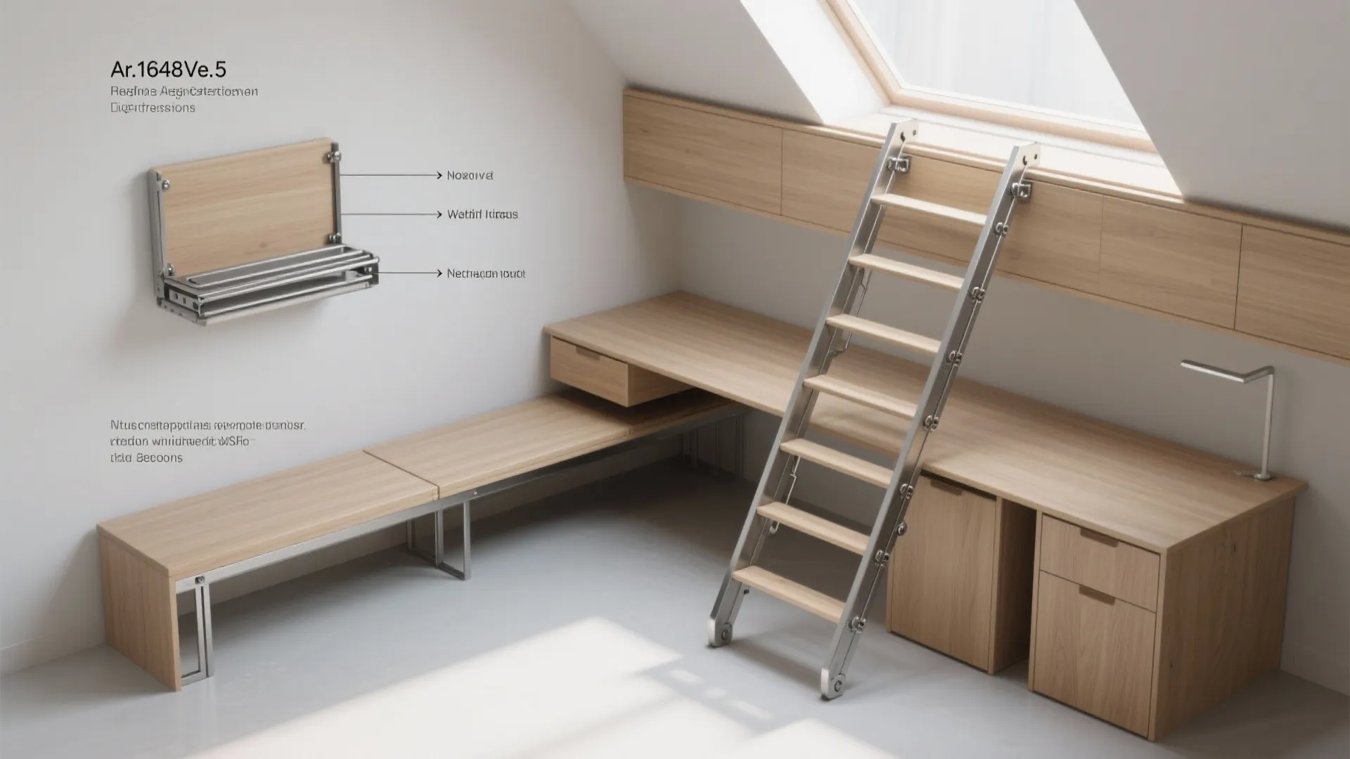5. Convertible ladder that becomes furniture