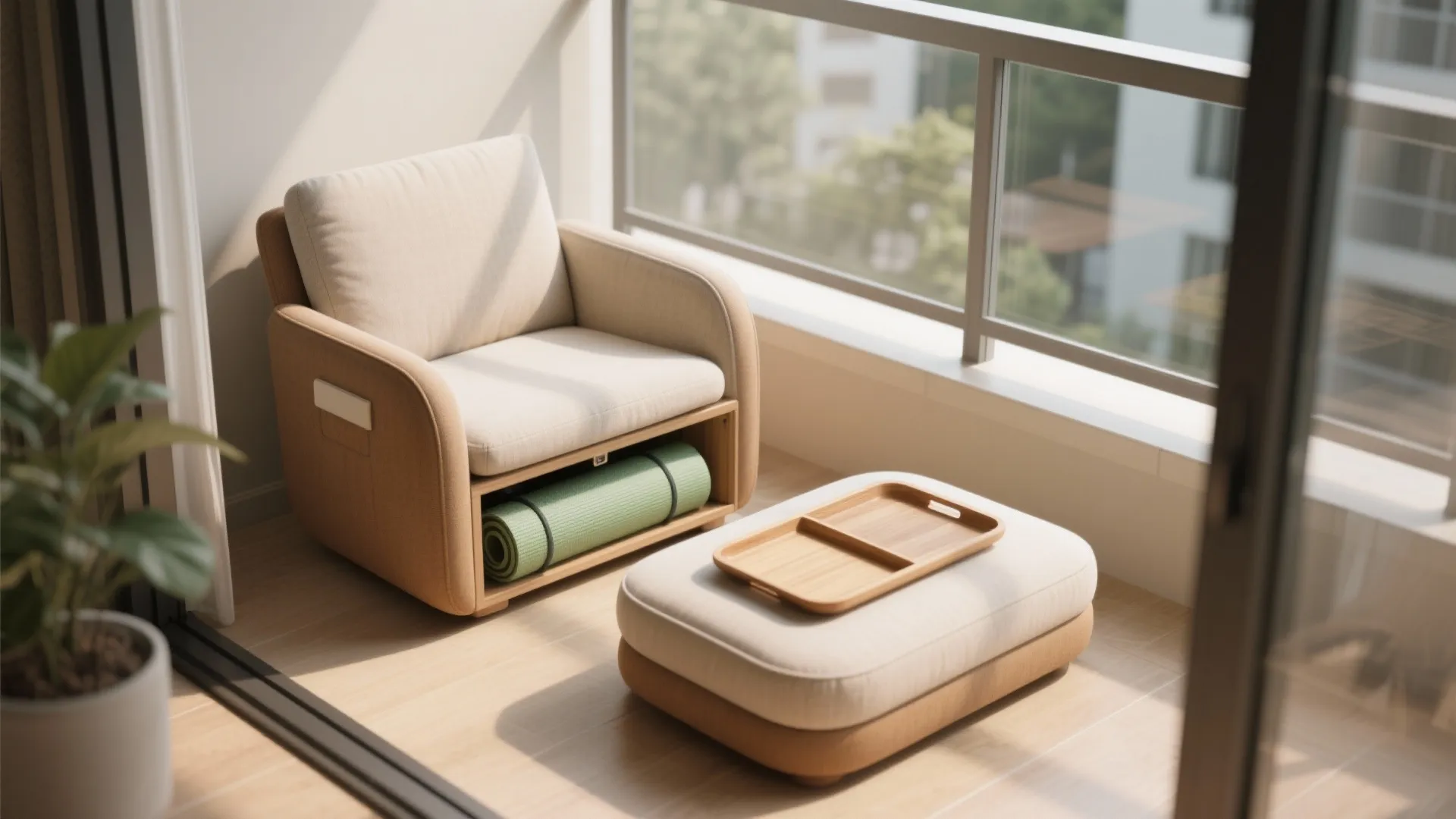 Convertible Ottoman Chairs with Hidden Storage