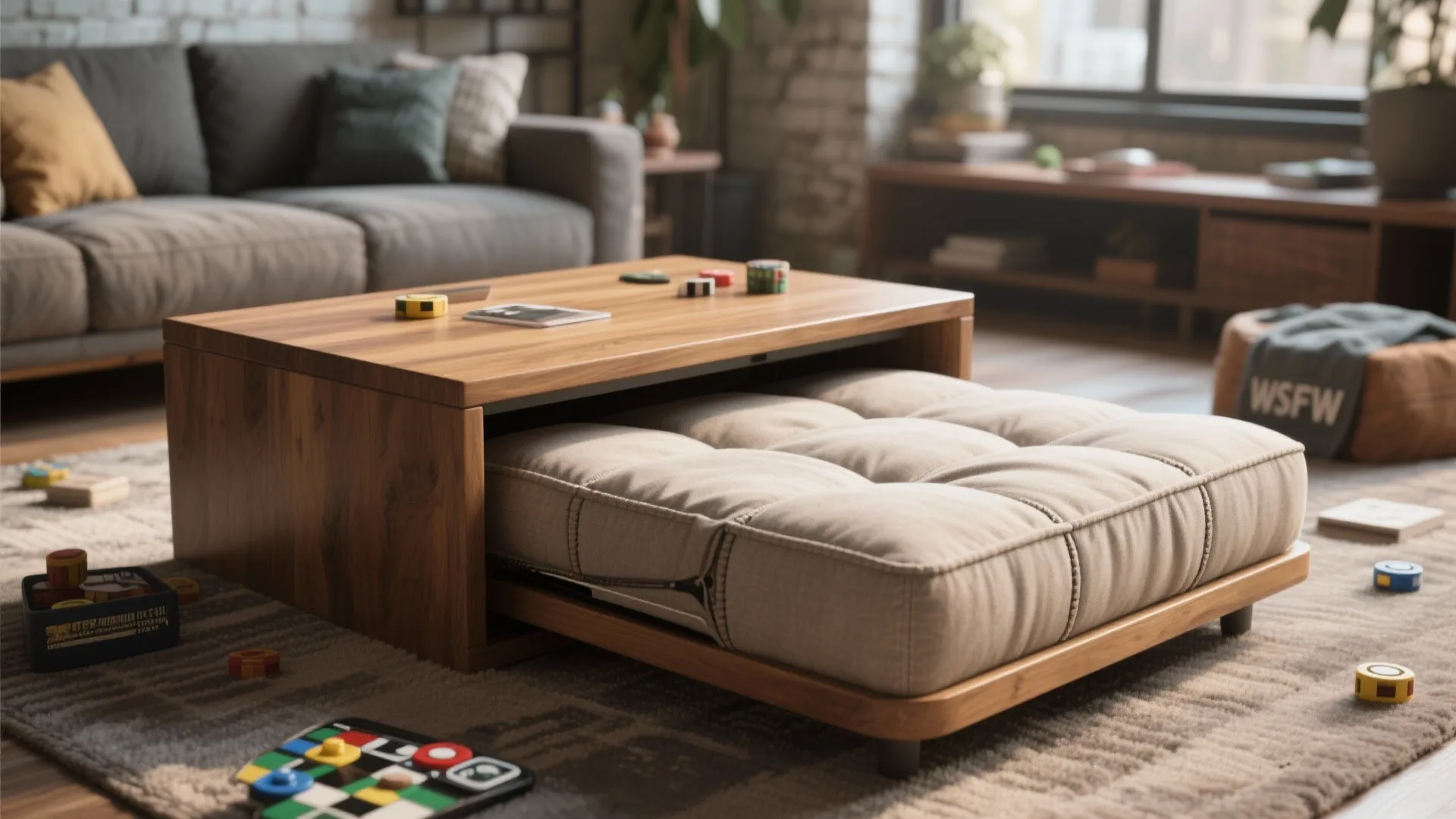 5. Convertible ottoman coffee table