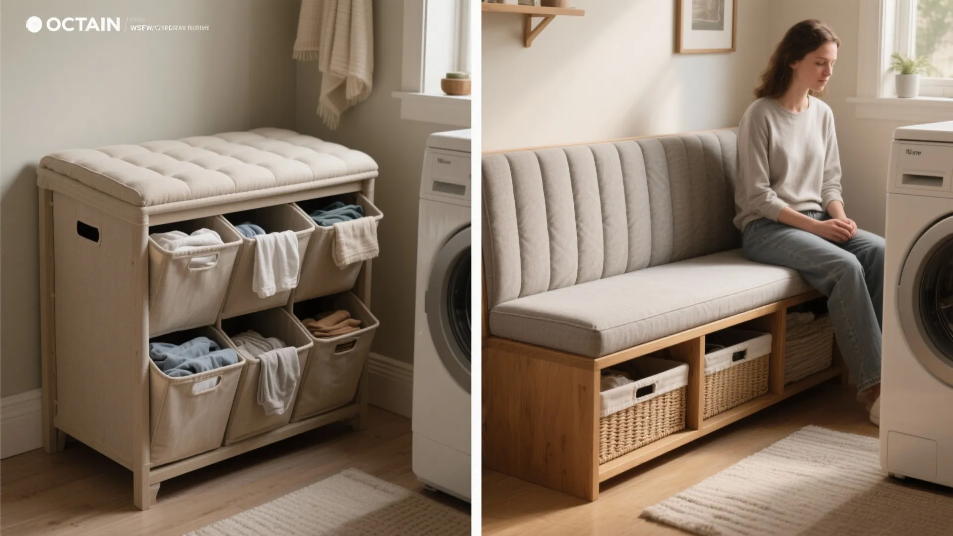 4. Convertible Baskets: Seat to Sorter