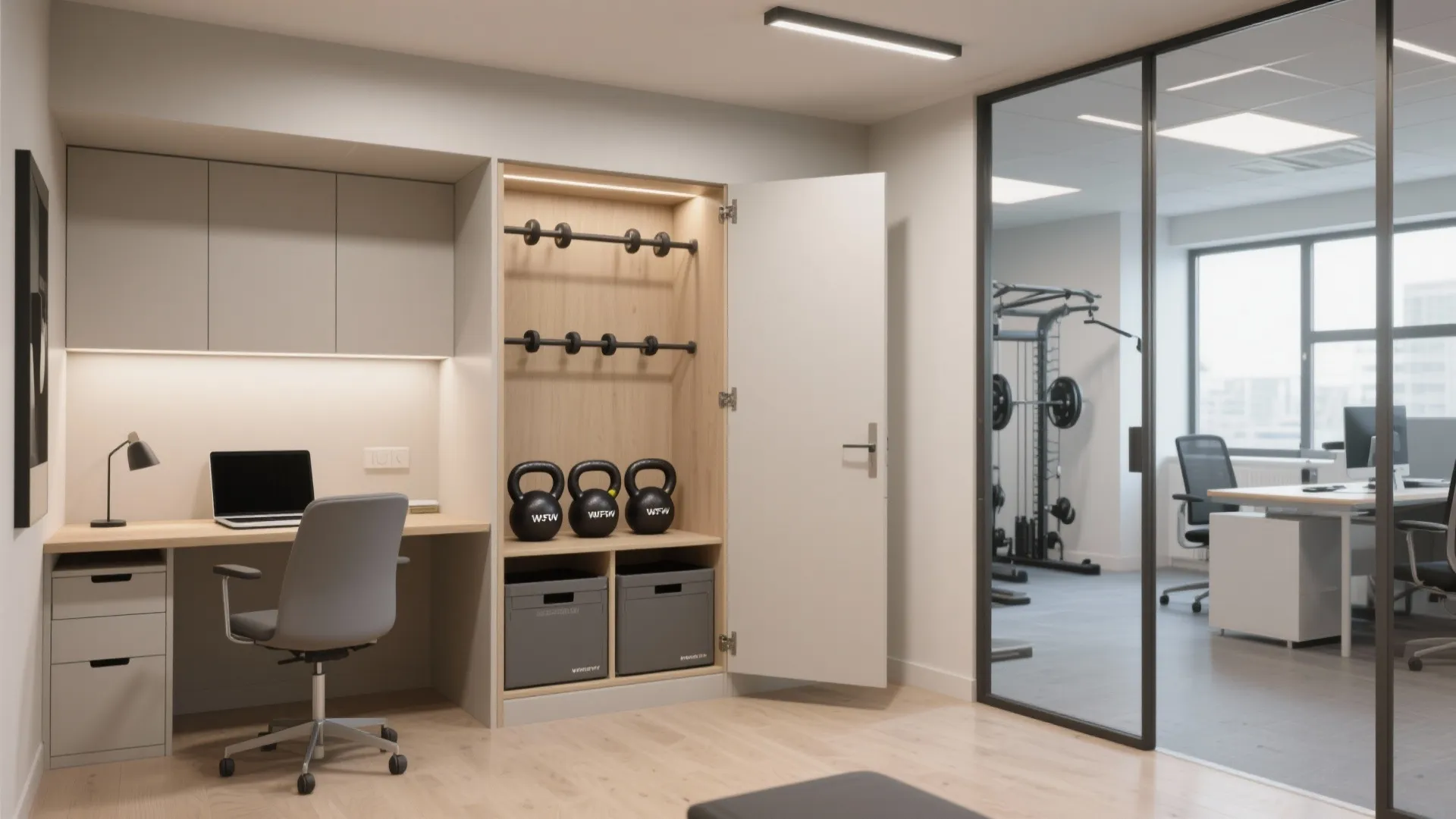 7. Convertible Cabinet Workspace