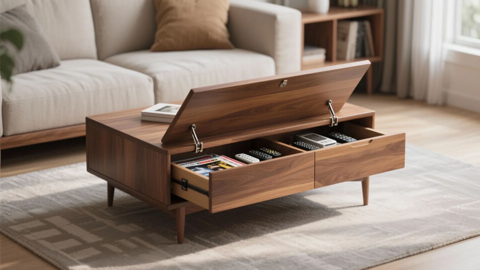 10. Convertible coffee table cabinet