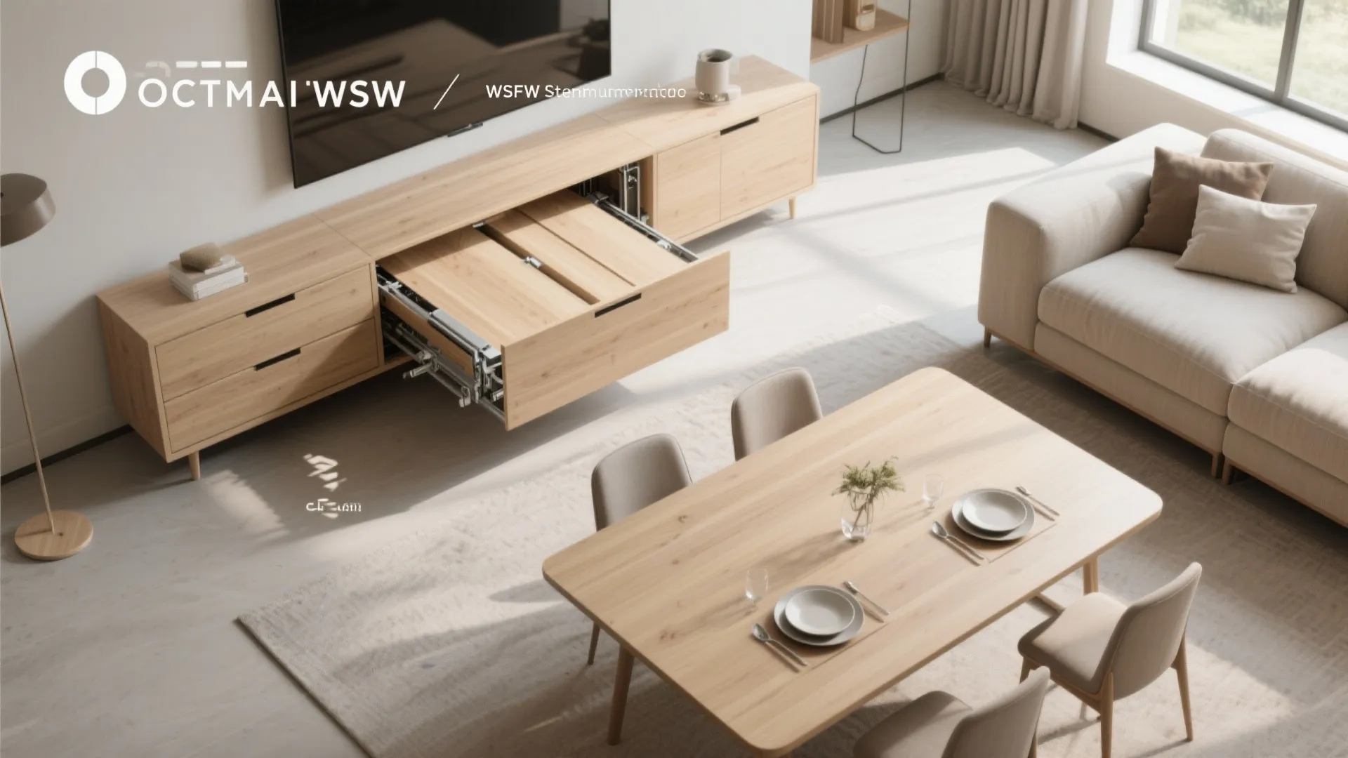 5. Multi-use console and convertible tables