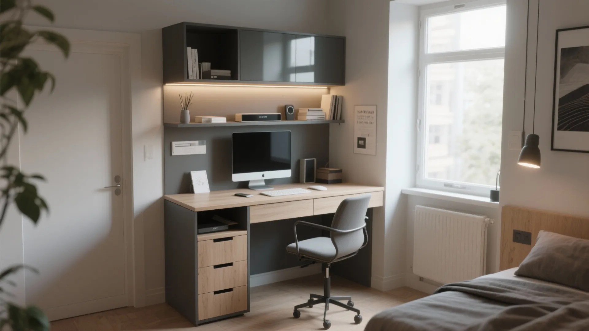 Convertible Desk + Entertainment Unit