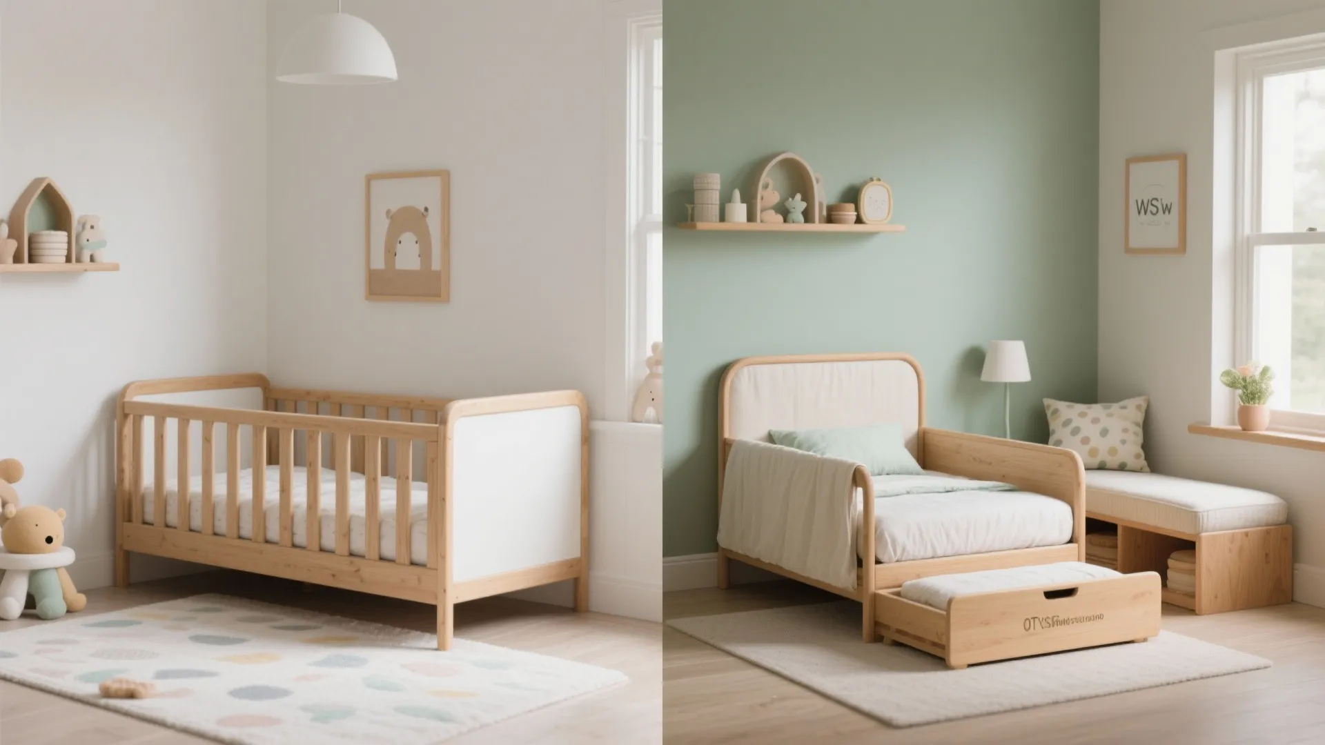 Convertible furniture that adapts (cribs, desks, seating)