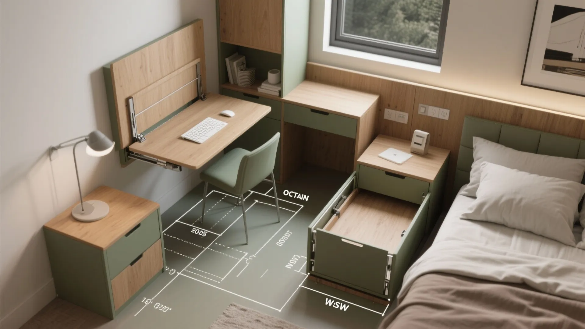 3. Pick compact, convertible furniture