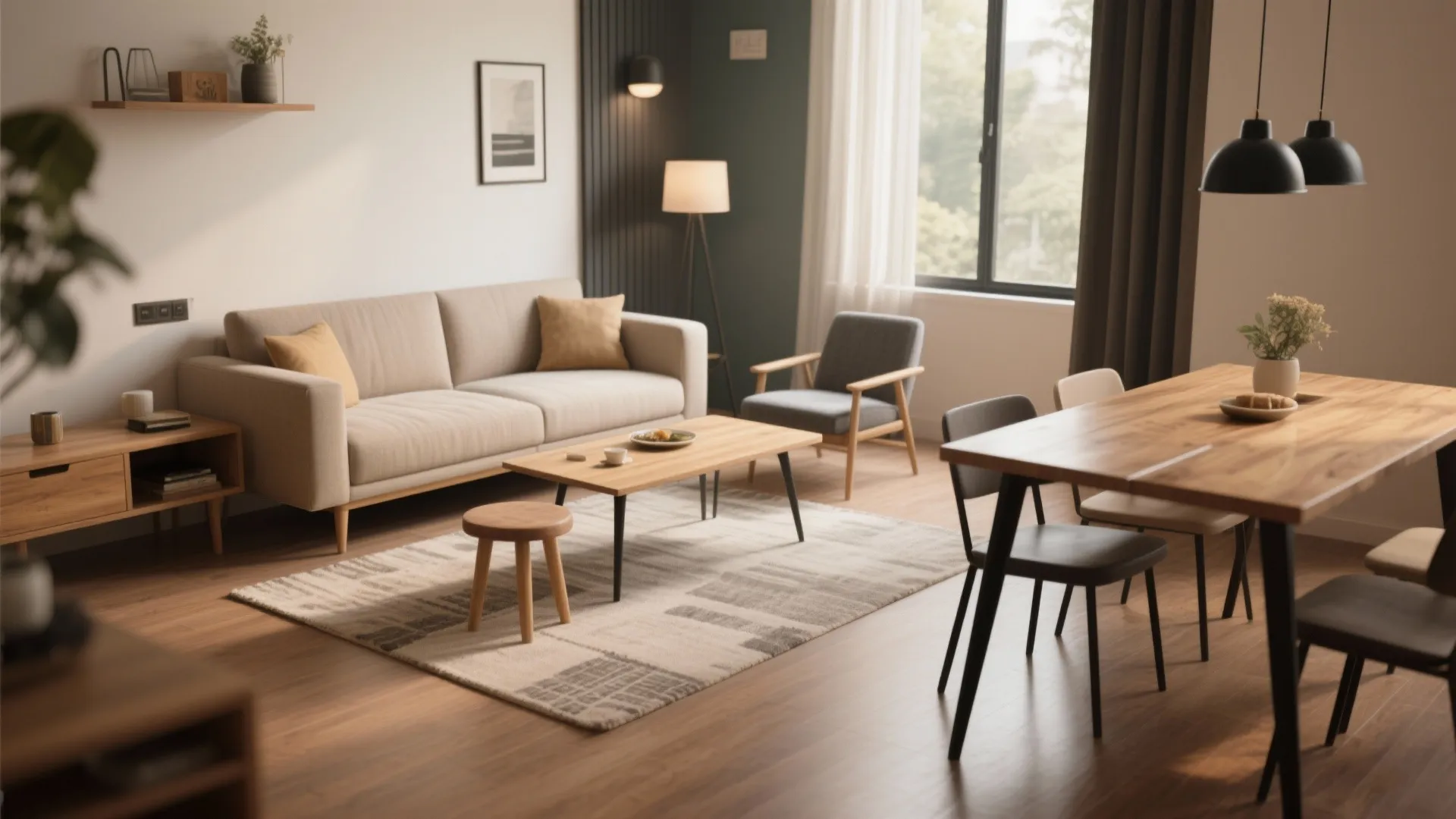 4) Convertible Furniture for Studio-Like Flexibility