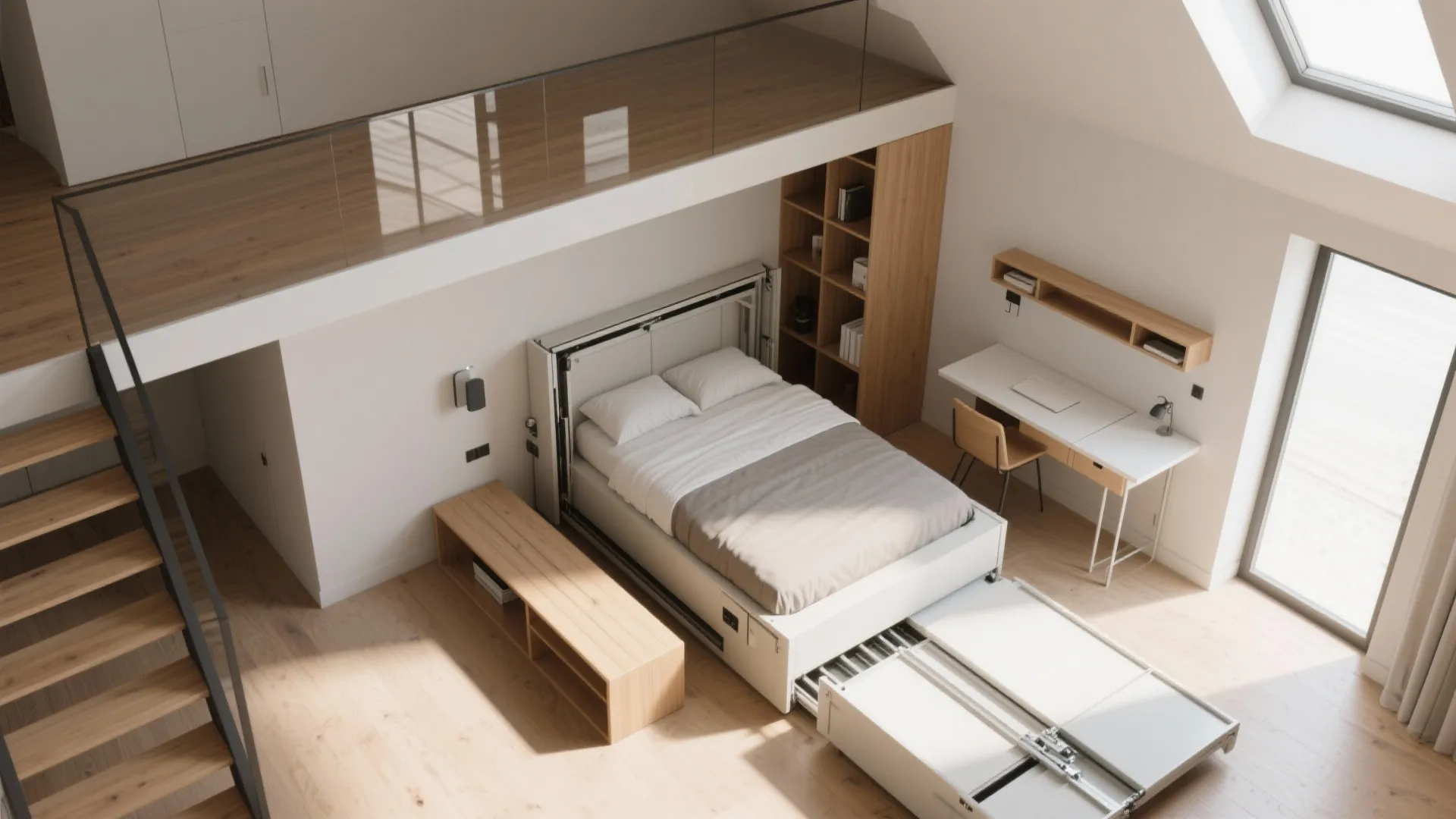4. Convertible Loft: Fold, Slide, Transform