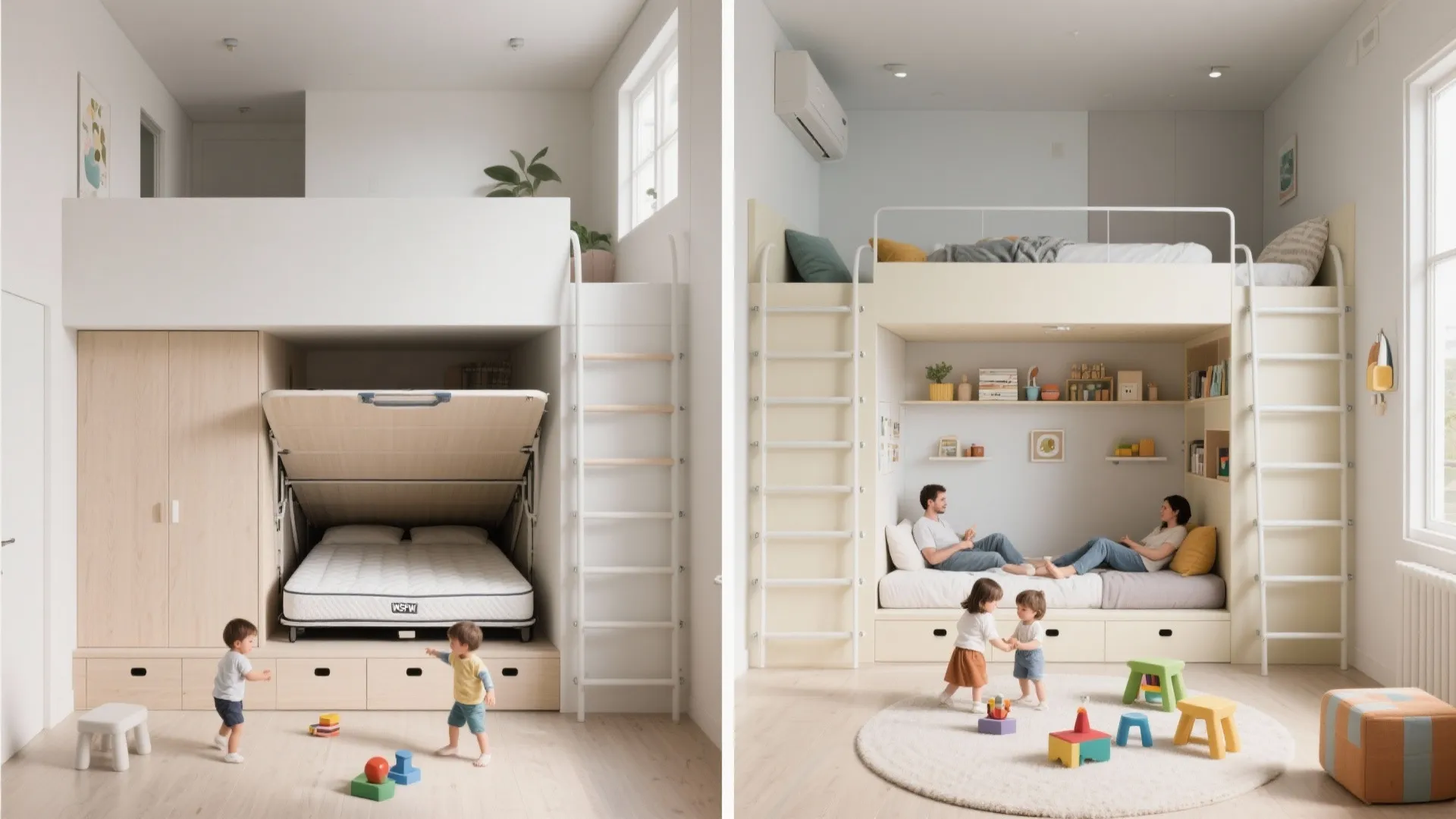 5. Convertible Loft for Guests and Play