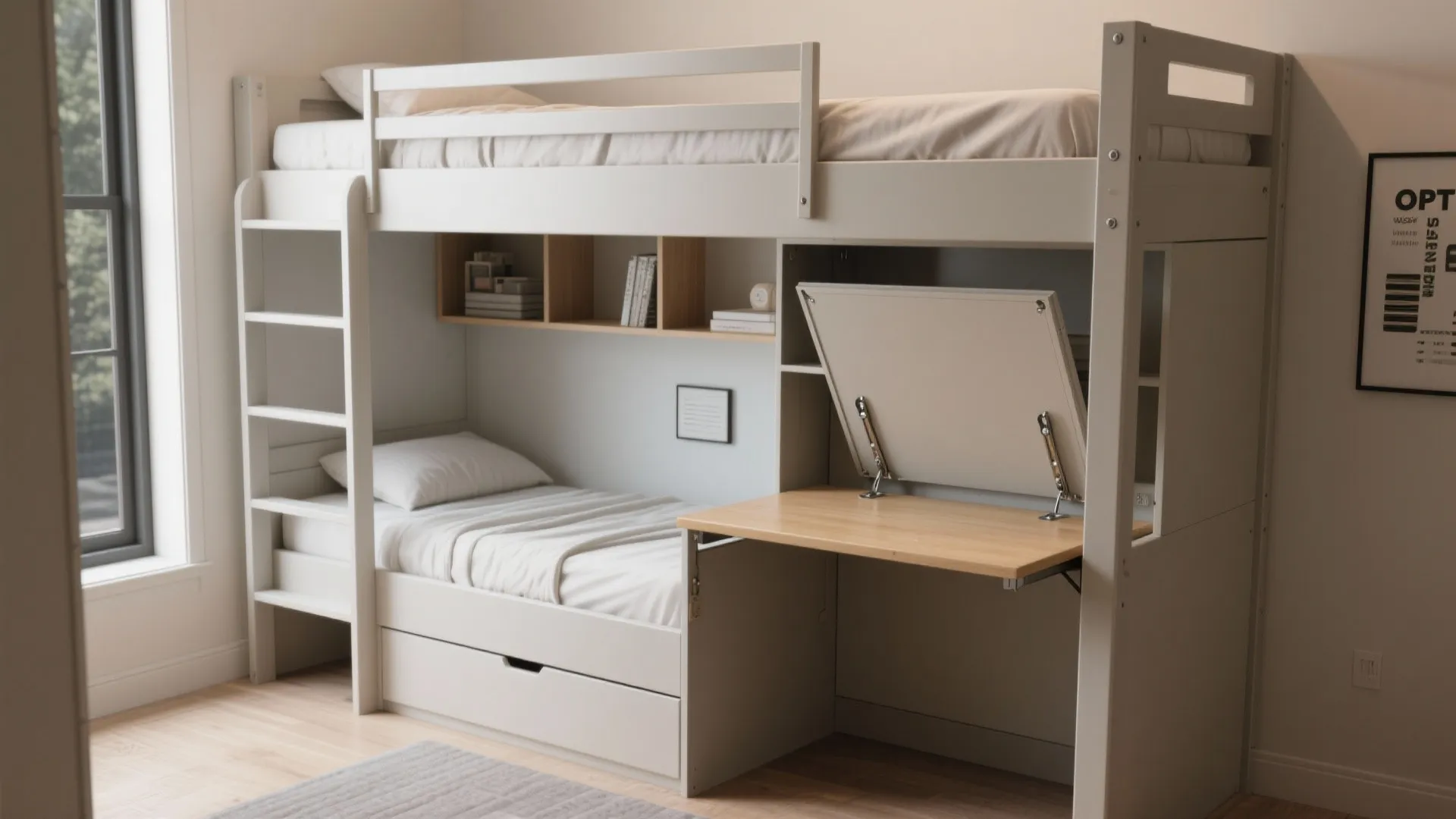 5. Convertible Loft with Fold-Down Elements