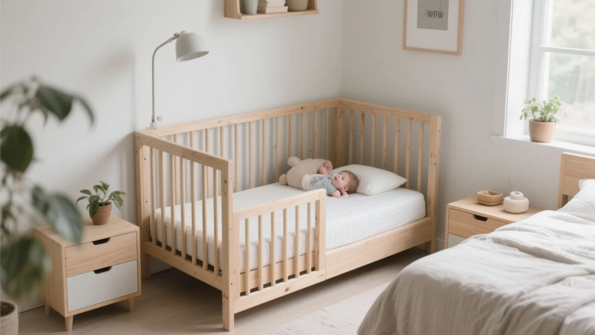 1. Convertible mini cribs (grow-with-baby)