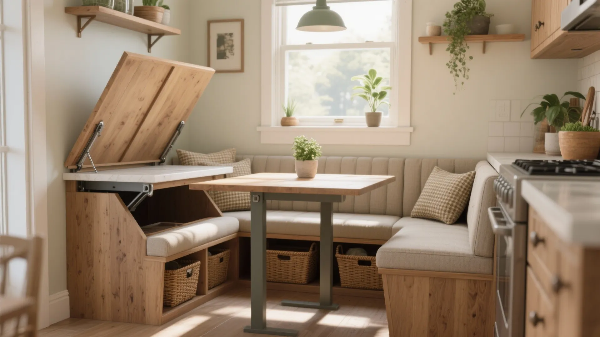 1. Convertible Breakfast Nook