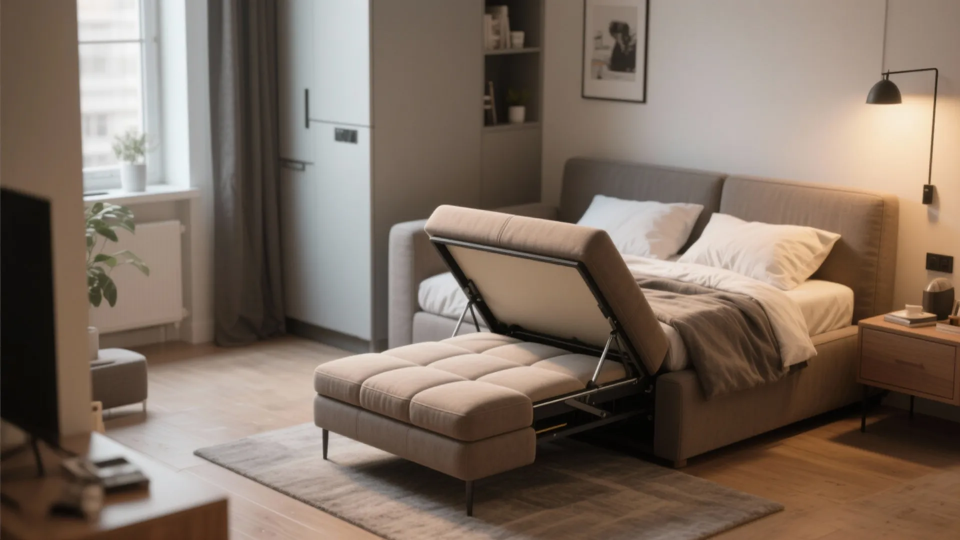 5. Convertible Ottoman for Footrest-to-Bed