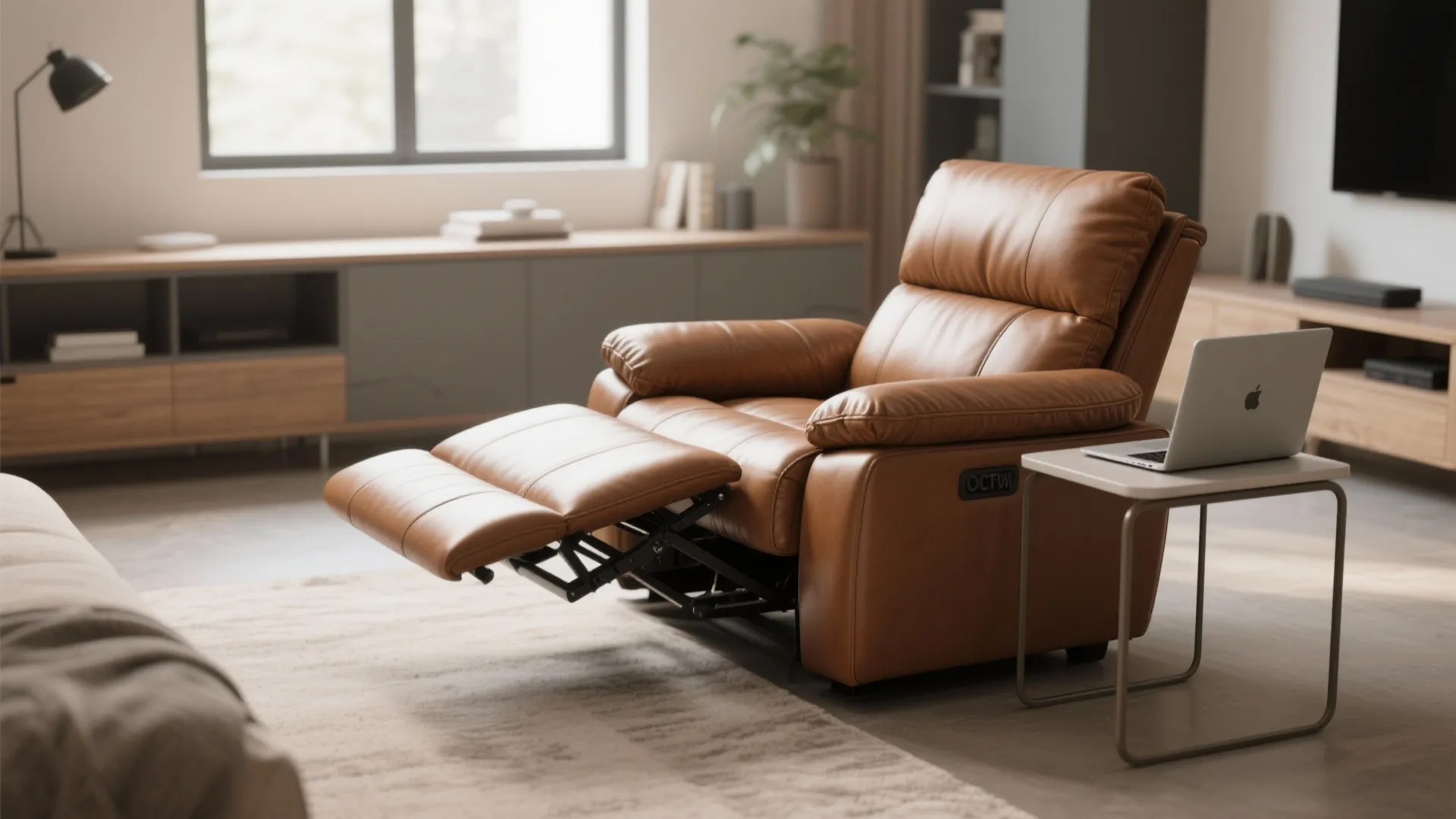 4. Convertible Leather Recliner for Multi-Use Rooms