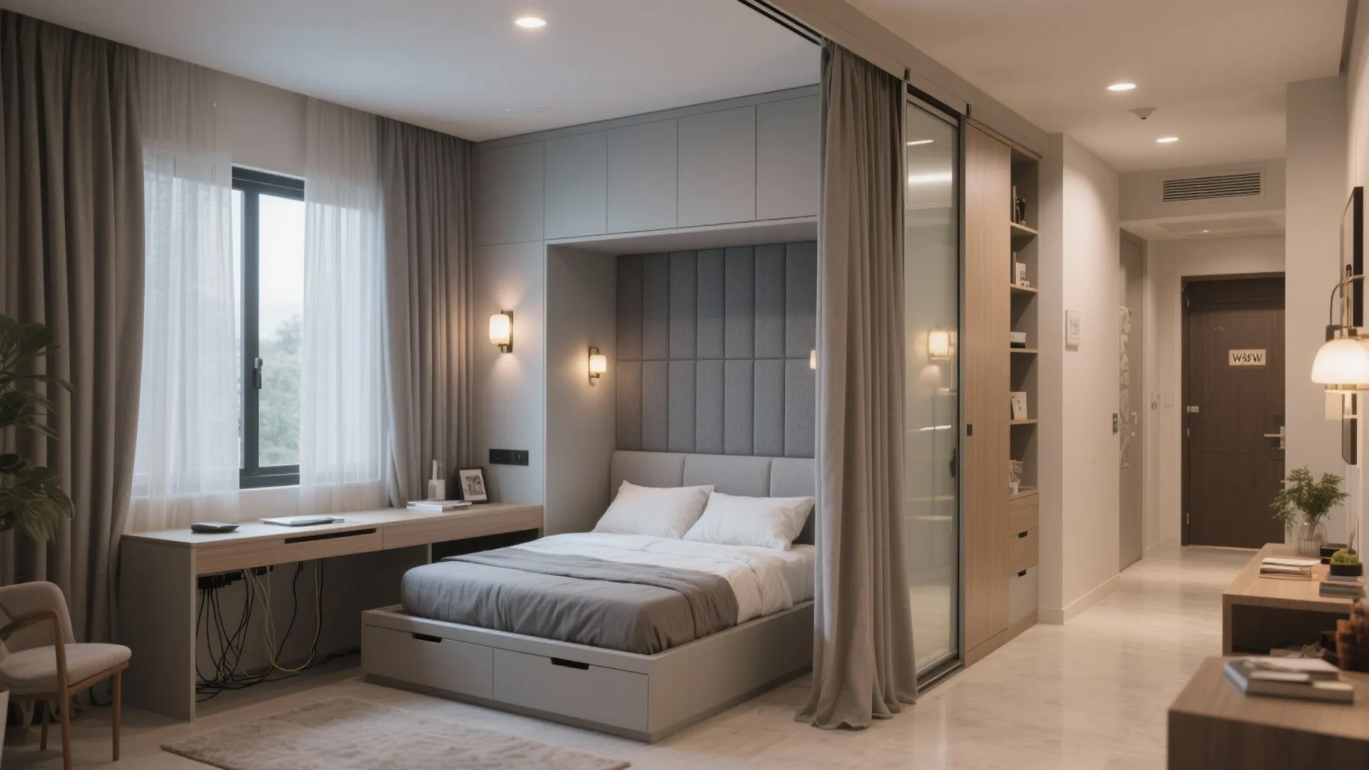 Convertible room planning: study, guest, and den in one